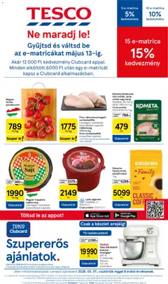 Tesco aktuális akciós újság - amely érvényes a következő dátumtól: 07.05.2026