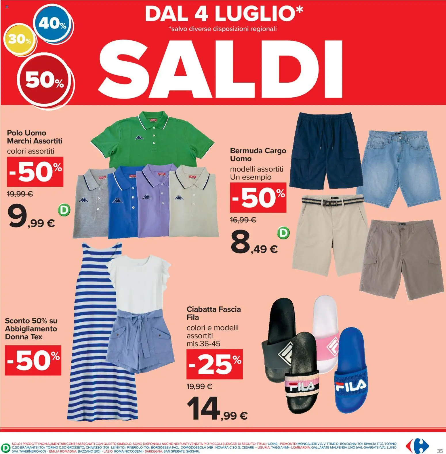 Volantino Carrefour del 13/07/2026 | Pagina: 35 | Prodotti: Bermuda, Polo