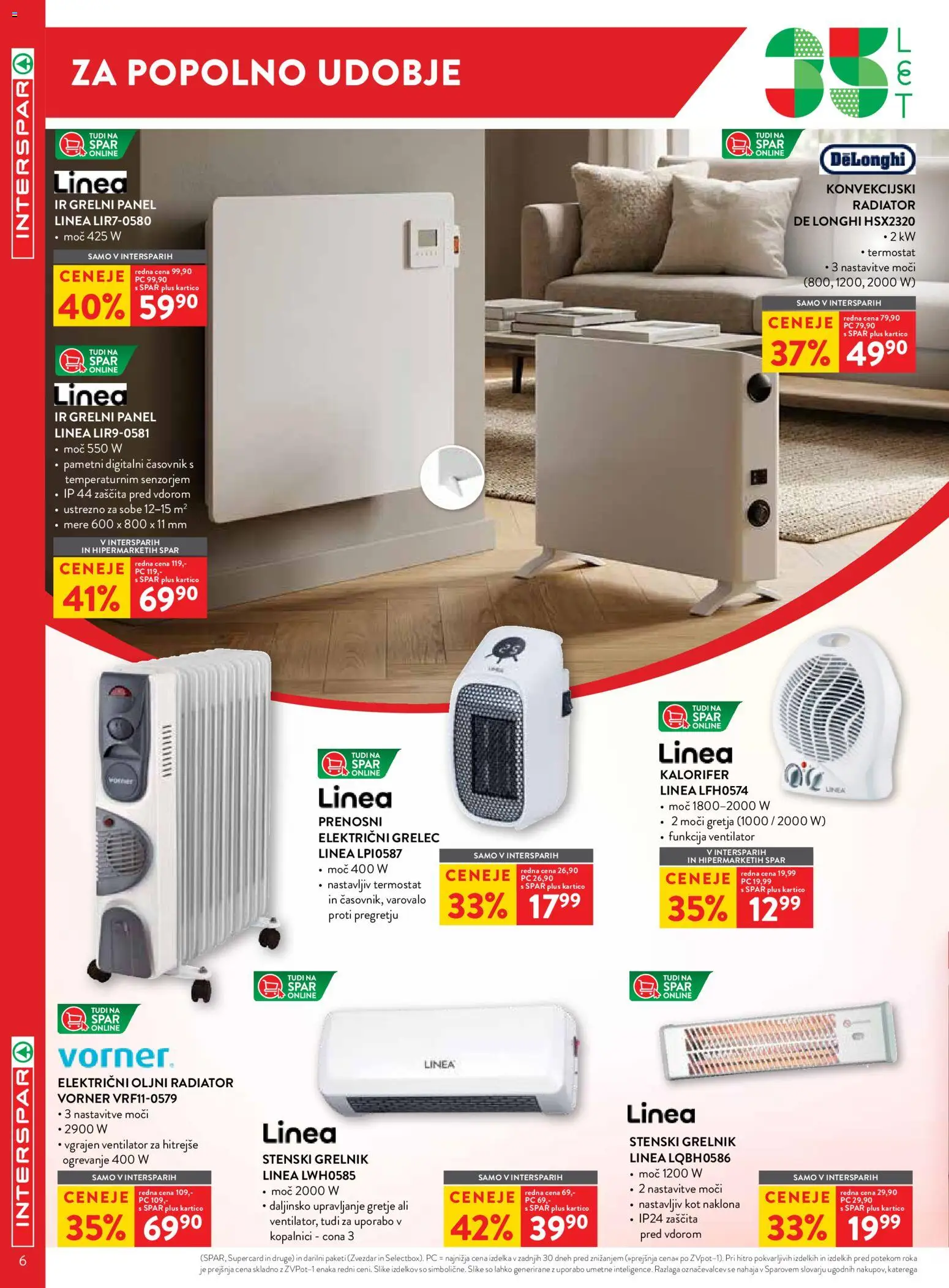 Novi Spar katalog ponudbe – veljaven od 23.09.2026 | Stran: 6 | Izdelki: Radiator, Ventilator, Grelec, Časovnik