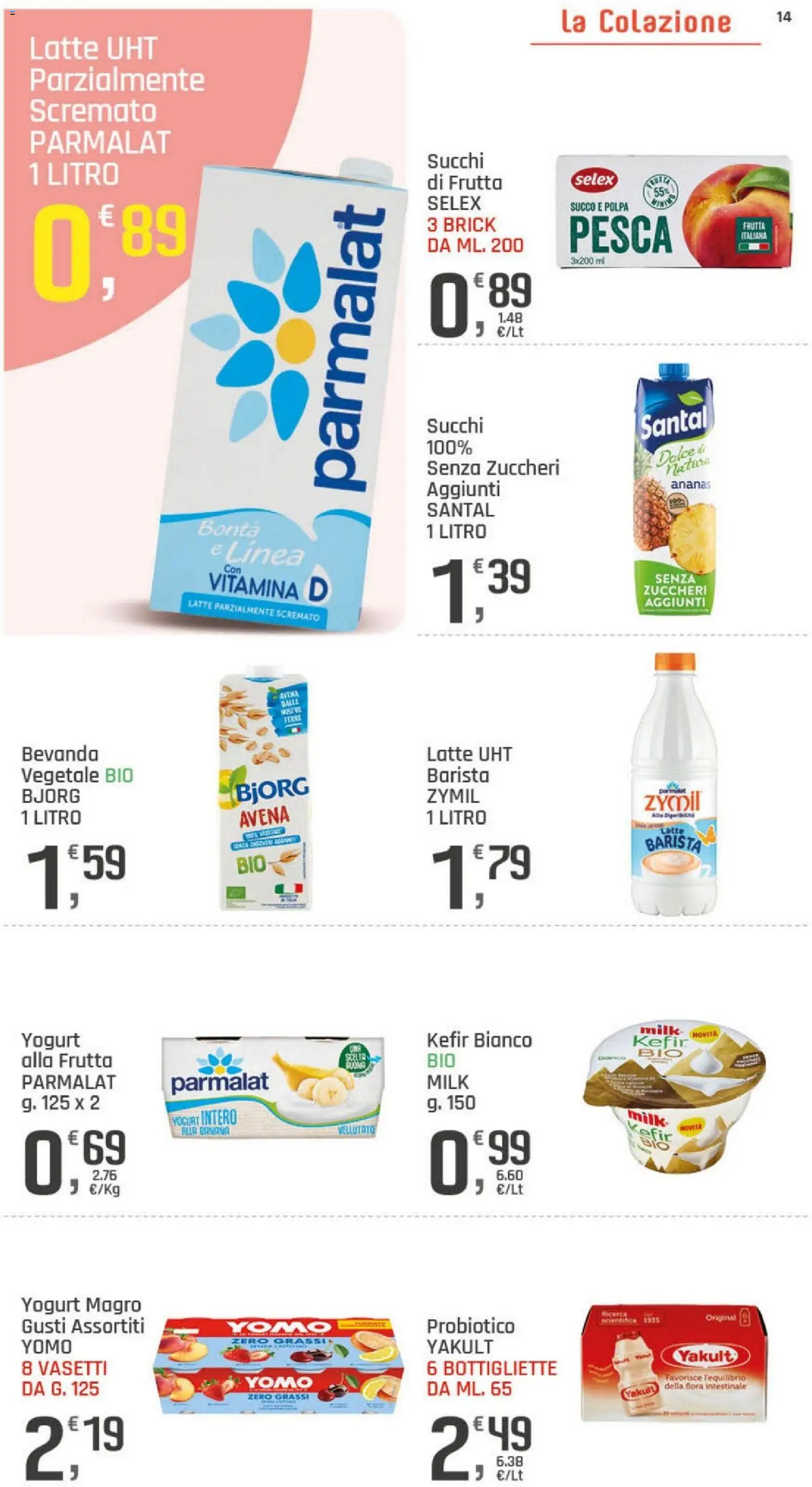 Volantino DOK del 06/10/2026 | Pagina: 14 | Prodotti: Kefir, Frutta, Pesca, Yogurt magro