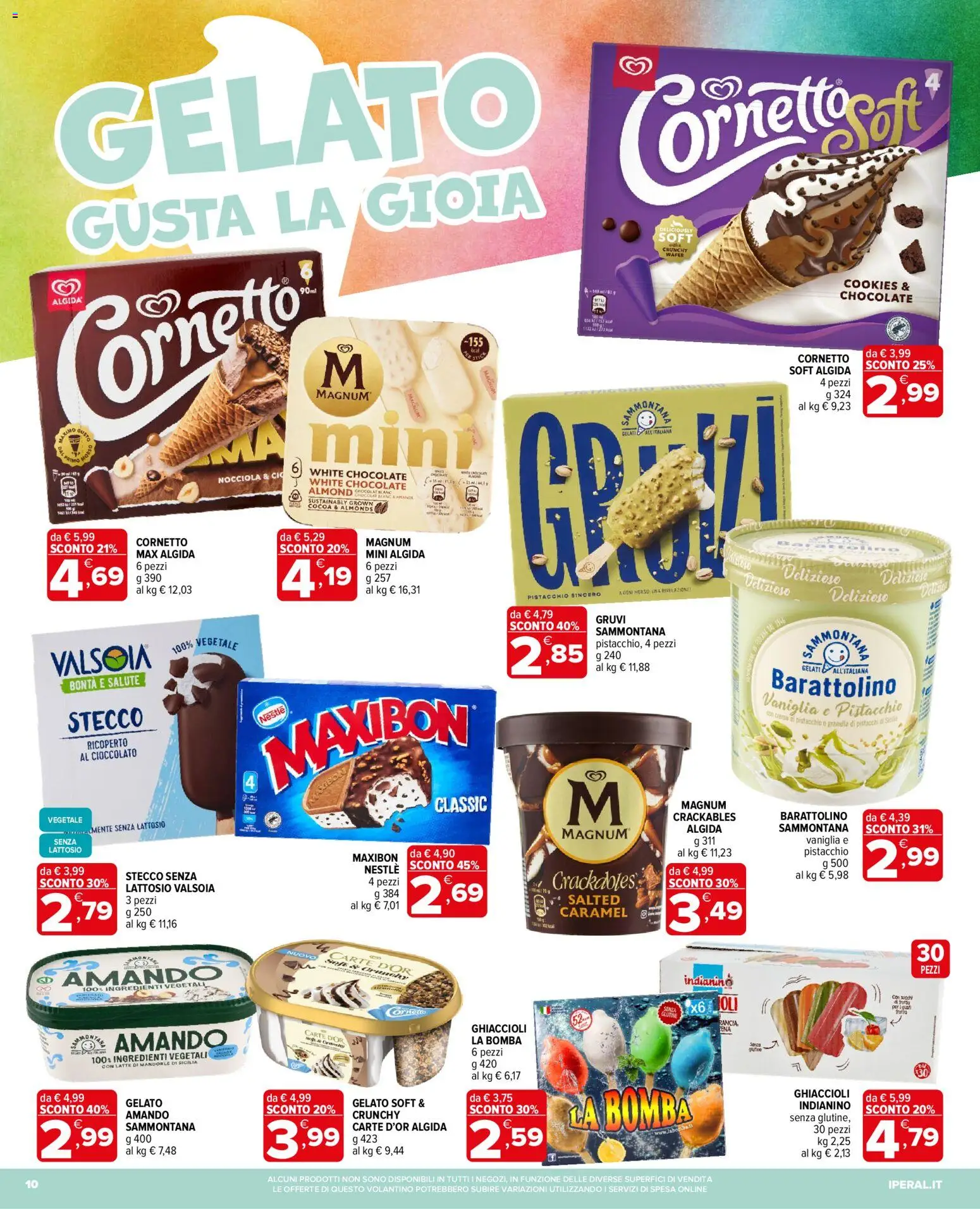 Volantino Iperal del 01/07/2026 | Pagina: 10 | Prodotti: Crema, Cioccolato, Cornetto, Mandorle
