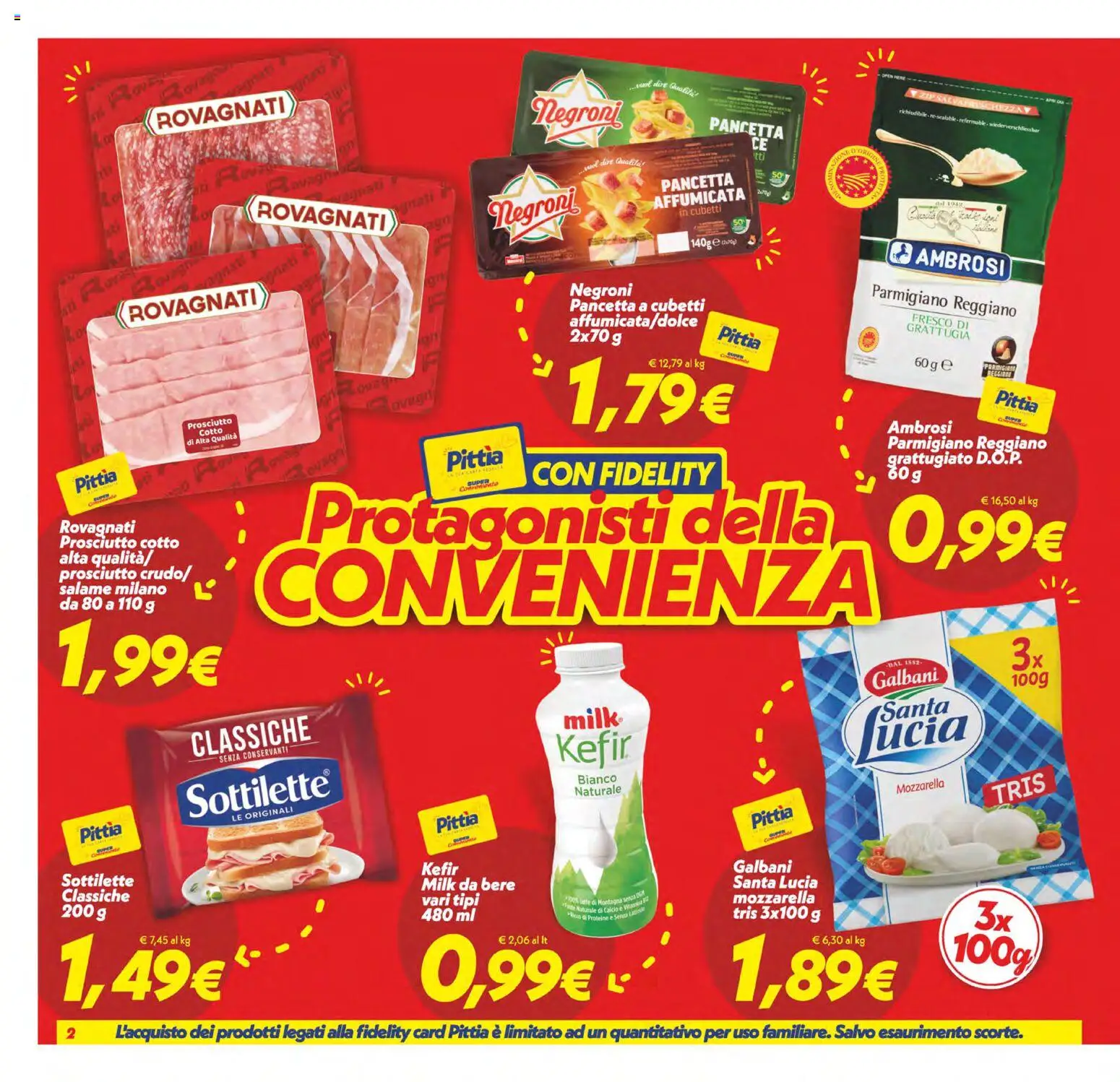 Volantino SuperConveniente del 19.05.2026 | Pagina: 2 | Prodotti: Salame, Mozzarella, Prosciutto, Parmigiano