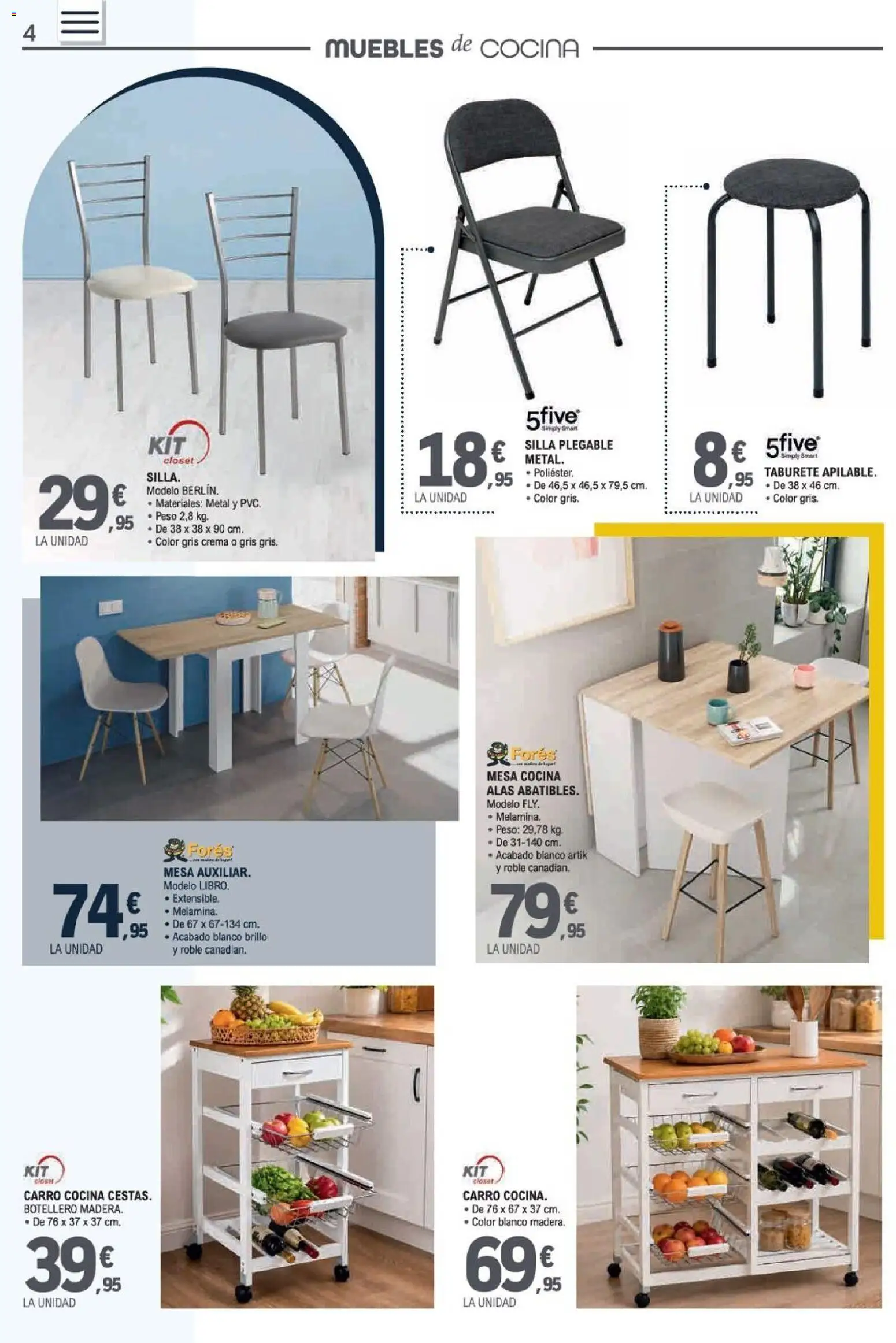 E.Leclerc Ciudad Real │ válido desde el 31/08/2026 | Página: 4 | Productos: Taburete, Peso, Mesa, Silla