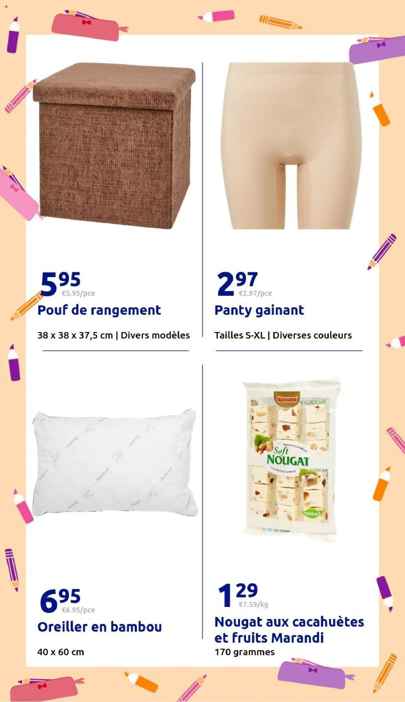 {H1} | Page: 35 | Produits: Nougat, Oreiller