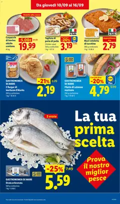 Anteprima del volantino Carpaccio di bovino adulto scottona, Carpaccio di bovino adulto scottona Al kg valido a partire dal 10/09/2026 | Pagina: 7
