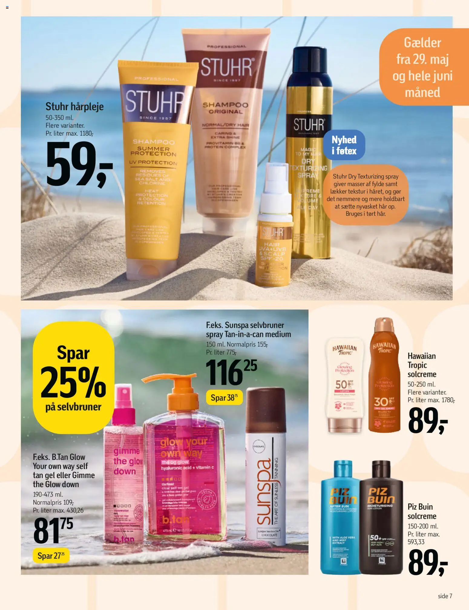 Føtex tilbudsavis – gyldig fra 29.05.2026 | Side: 7 | Produkter: Shampoo, Solcreme, Salt