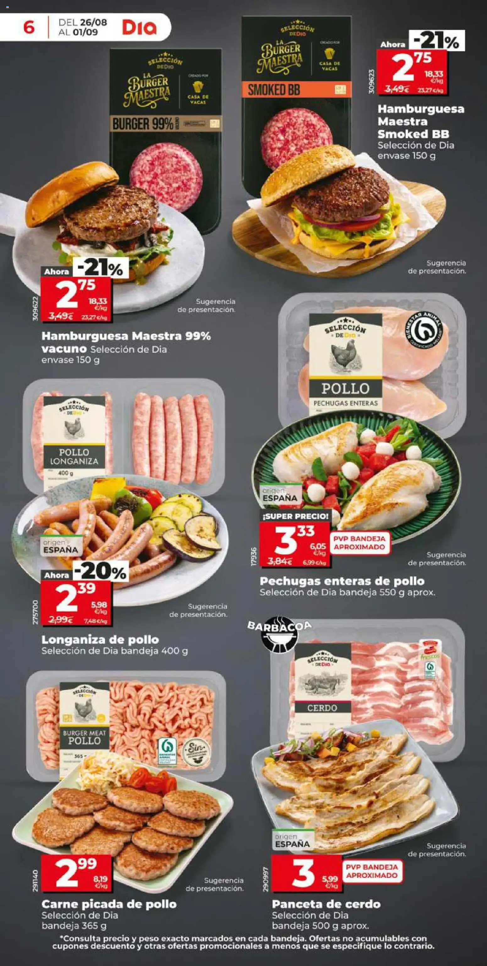 Dia - folleto │ válido desde el 26/08/2026 | Página: 6 | Productos: Panceta, Cerdo, Peso, Carne