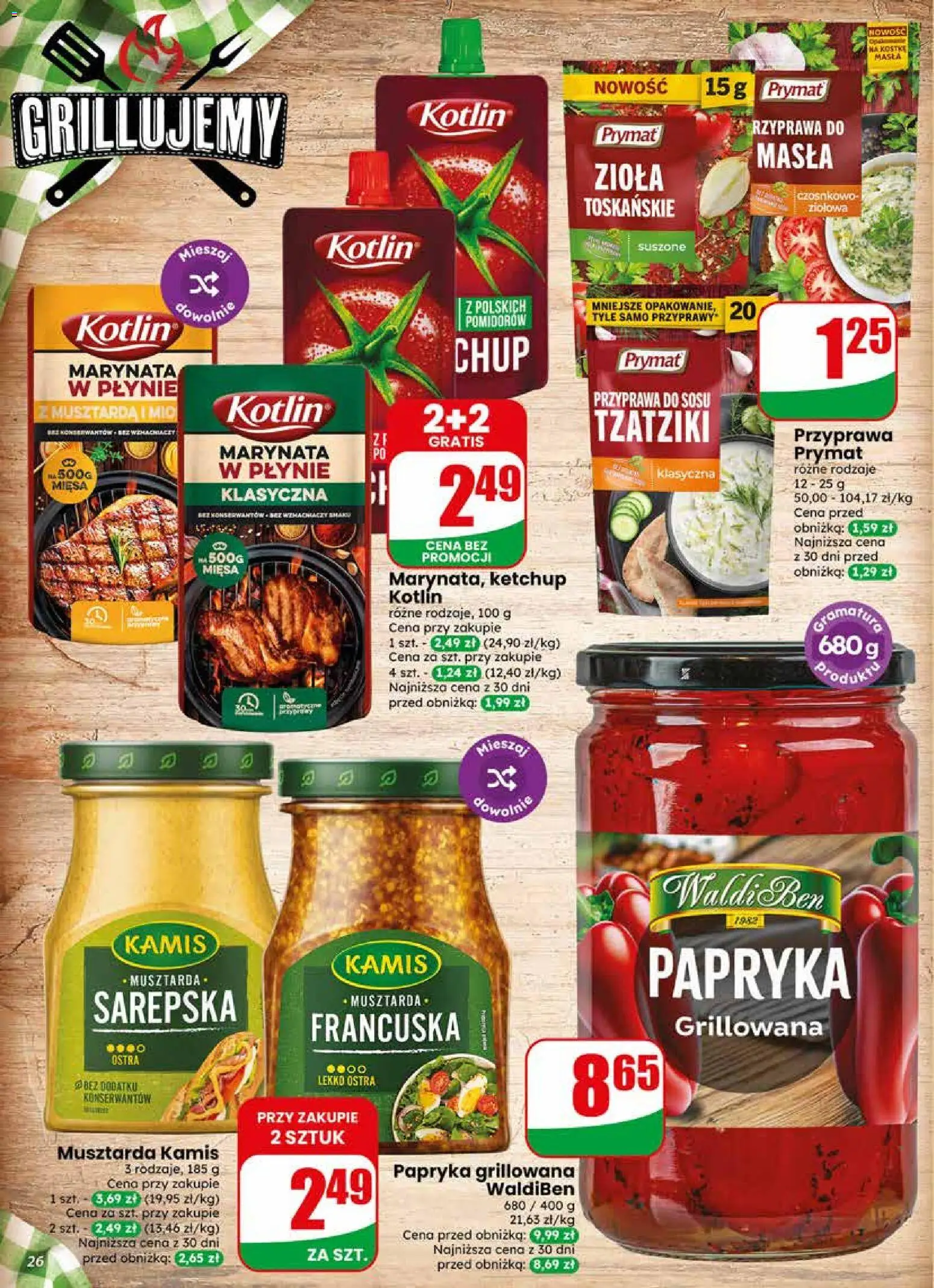 Dino gazetka od 13.05.2026 | Strona: 26 | Produkty: Tzatziki, Ketchup, Papryka, Musztarda
