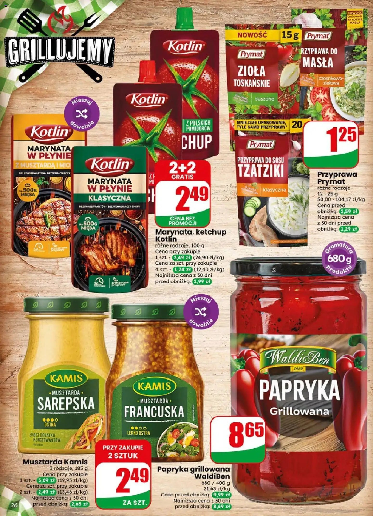 Dino gazetka od 13.05.2026 | Strona: 26 | Produkty: Tzatziki, Miód, Ketchup, Przyprawy