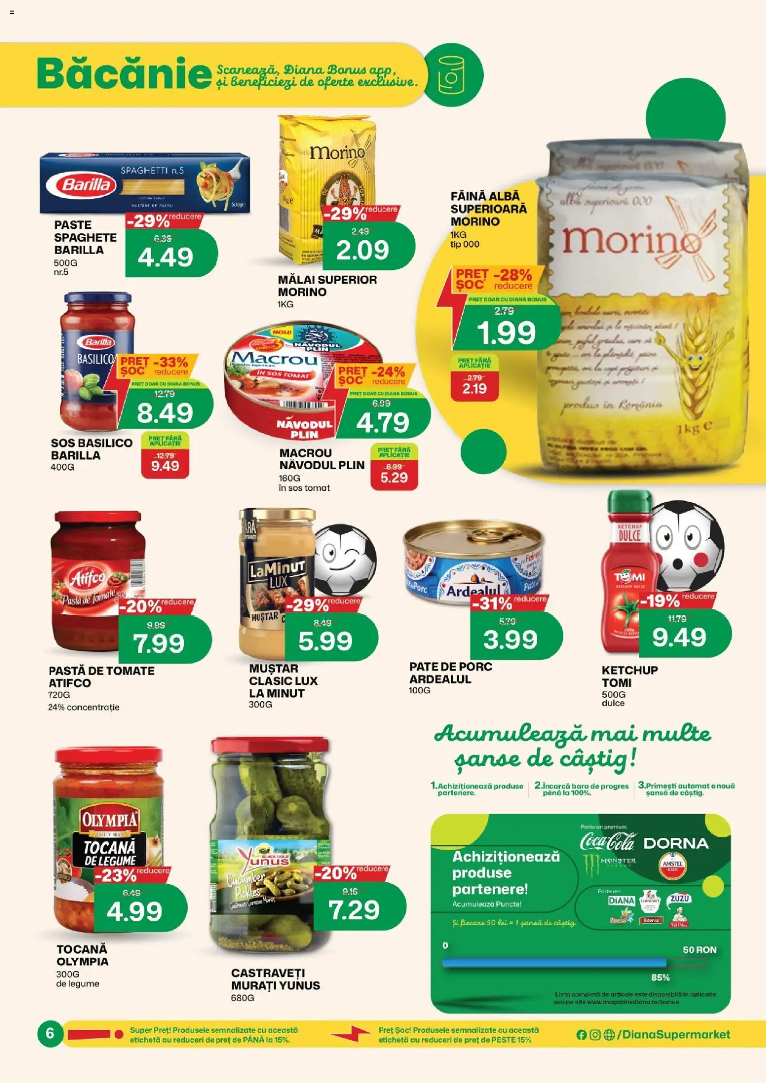 Noul catalog Diana – valabil de la 01.06.2026 | Pagină: 6 | Produse: Paste, Ketchup, Legume, Sos
