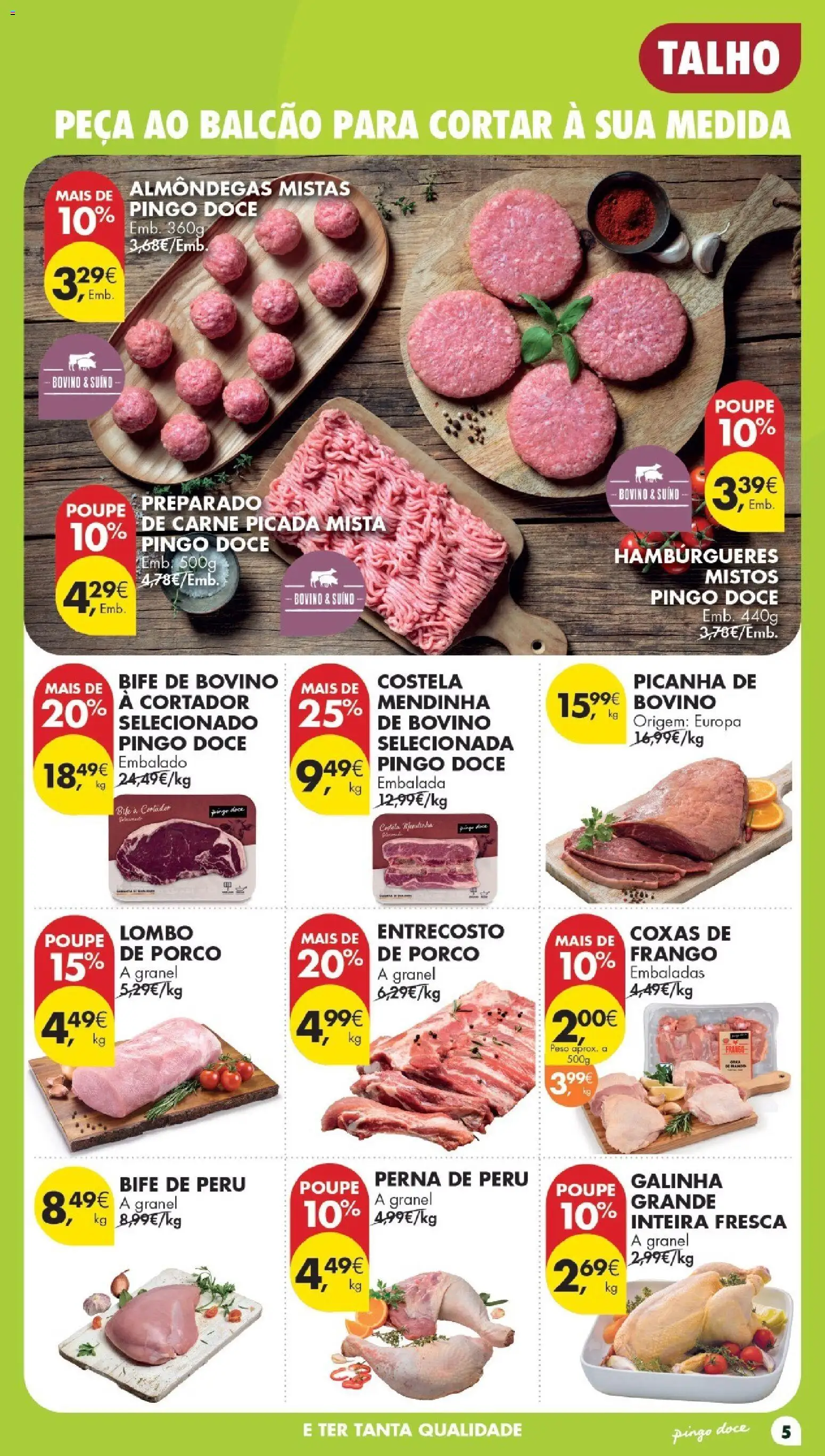 Pingo DocePoupe Esta Semana Madeira │ válido de 19.05.2026 | Página: 5 | Produtos: Cortador, Peru, Carne picada, Lombo