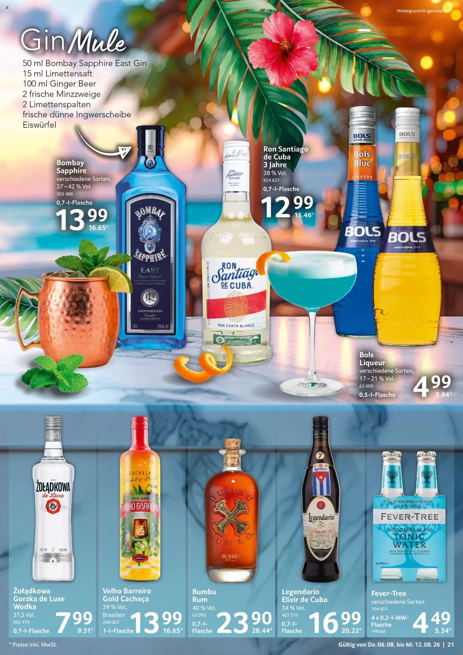 Selgros Prospekt – gültig ab 06.08.2026 | Seite: 21 | Produkte: Rum, Gin, Wodka