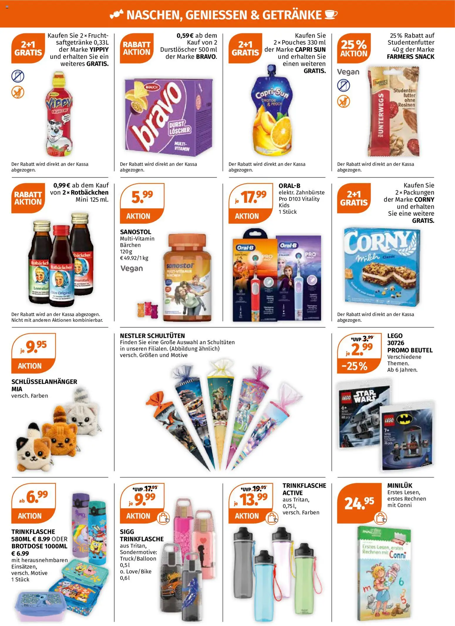 Müller Flugblatt gültig ab 31.08.2026 | Seite: 17 | Produkte: Rosinen, Getränke, Zahnbürste, Multivitamin