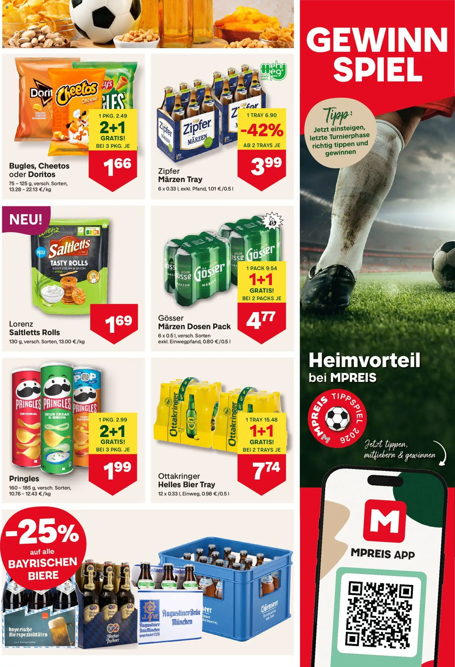 MPREIS Flugblatt gültig ab 16.07.2026 | Seite: 9 | Produkte: Spiel, Bier