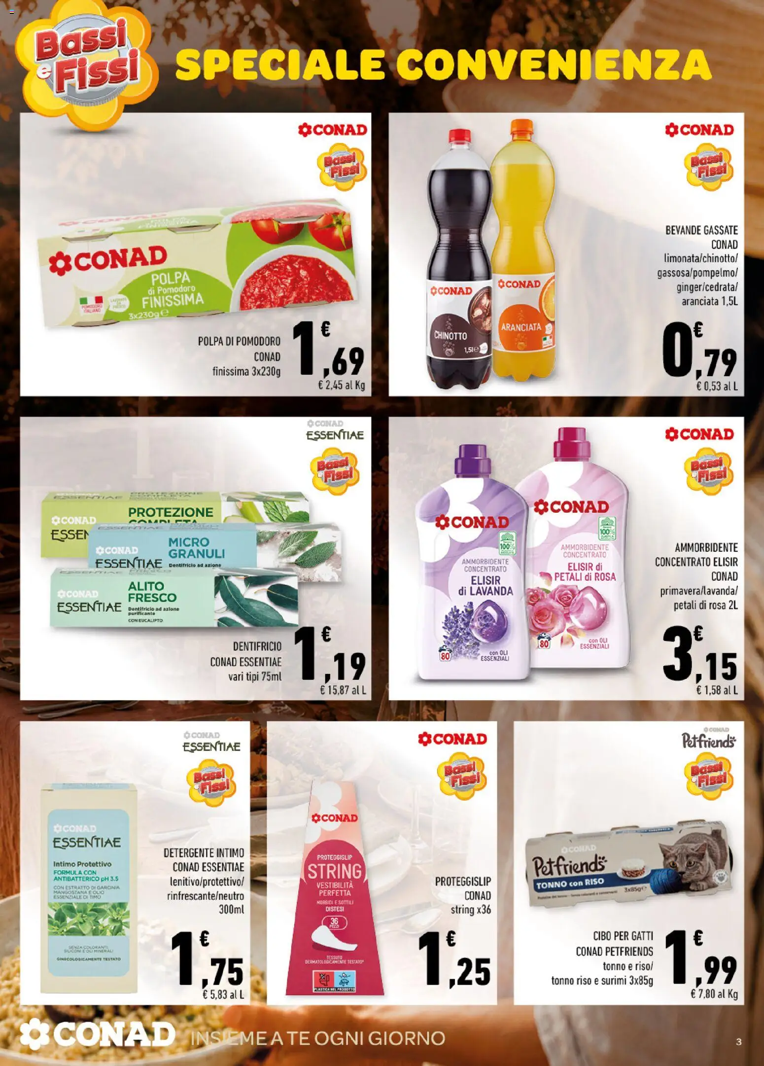 Volantino Conad del 30/09/2026 | Pagina: 3 | Prodotti: Riso, Surimi, Bevande, Olio