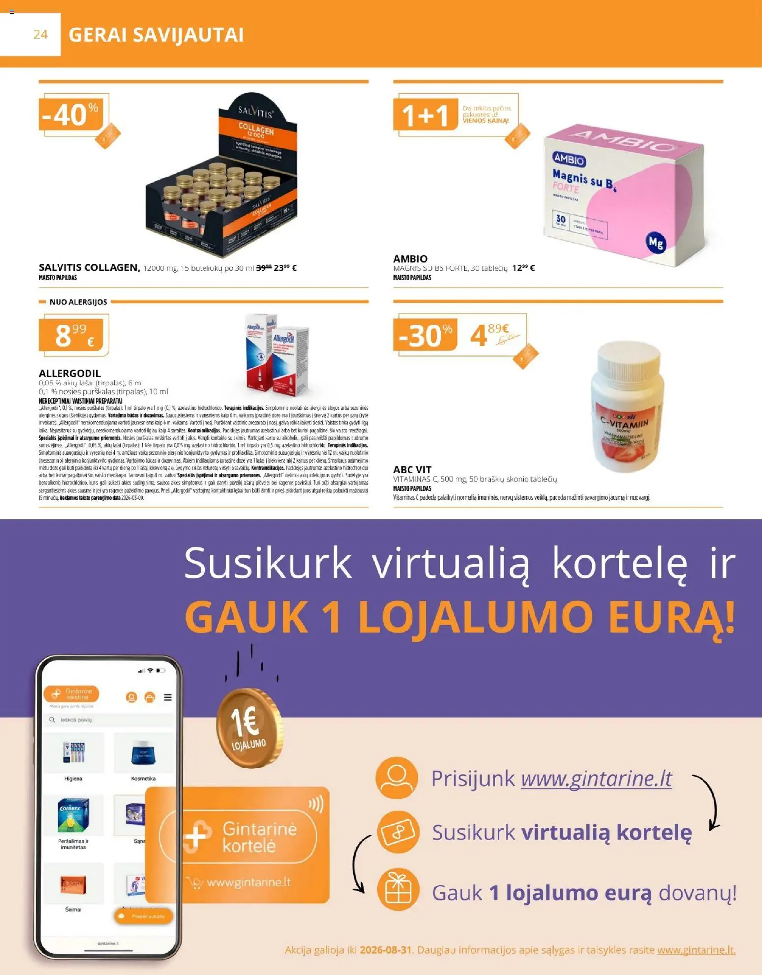 Gintarinė akcijos nuo 2026.08.01 | Puslapis: 24
