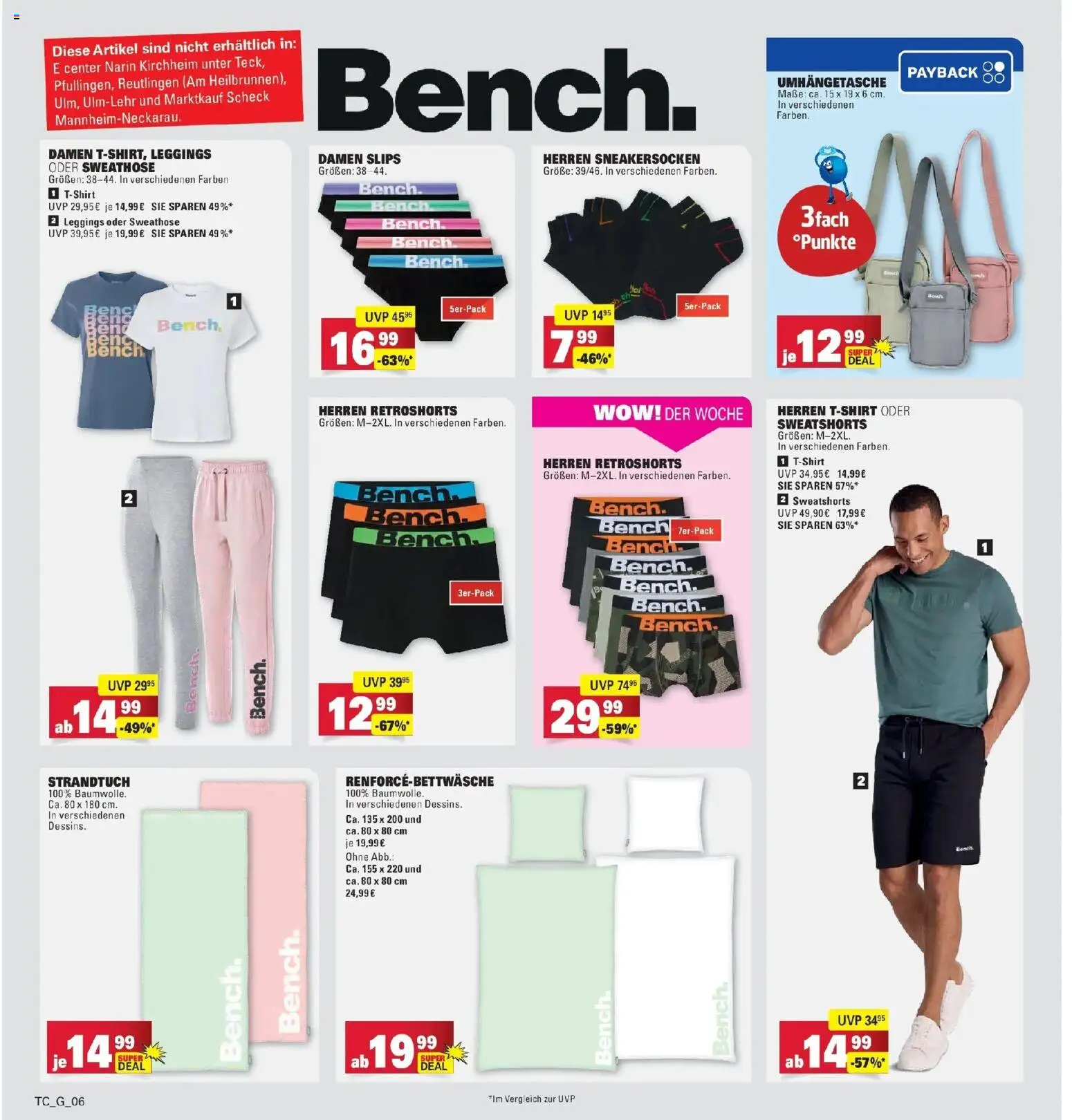 Marktkauf Prospekt Kirchheim – gültig ab 29.06.2026 | Seite: 40 | Produkte: Sweathose, Sweatshorts, Strandtuch, Leggings