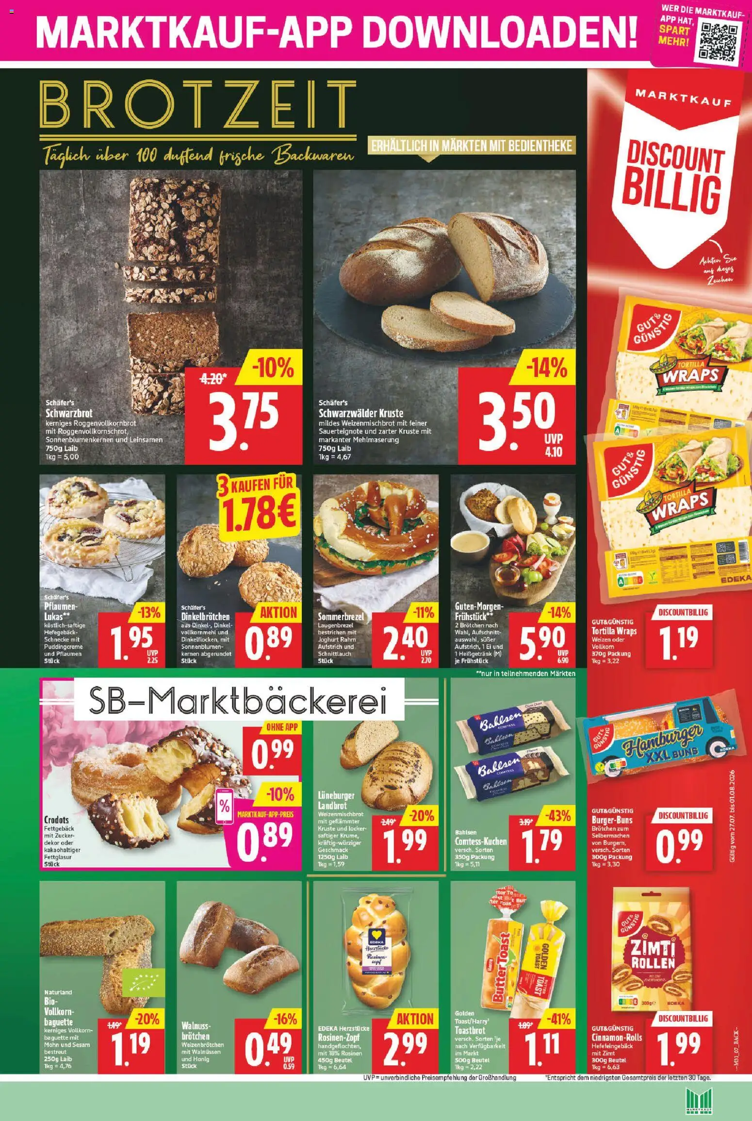 Marktkauf Prospekt – gültig ab 27.07.2026 | Seite: 7 | Produkte: Butter, Joghurt, Baguette, Zucker