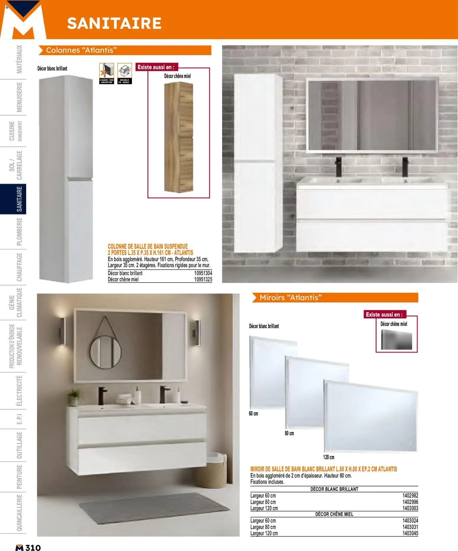 {H1} | Page: 310 | Produits: Miel, Portes, Miroir