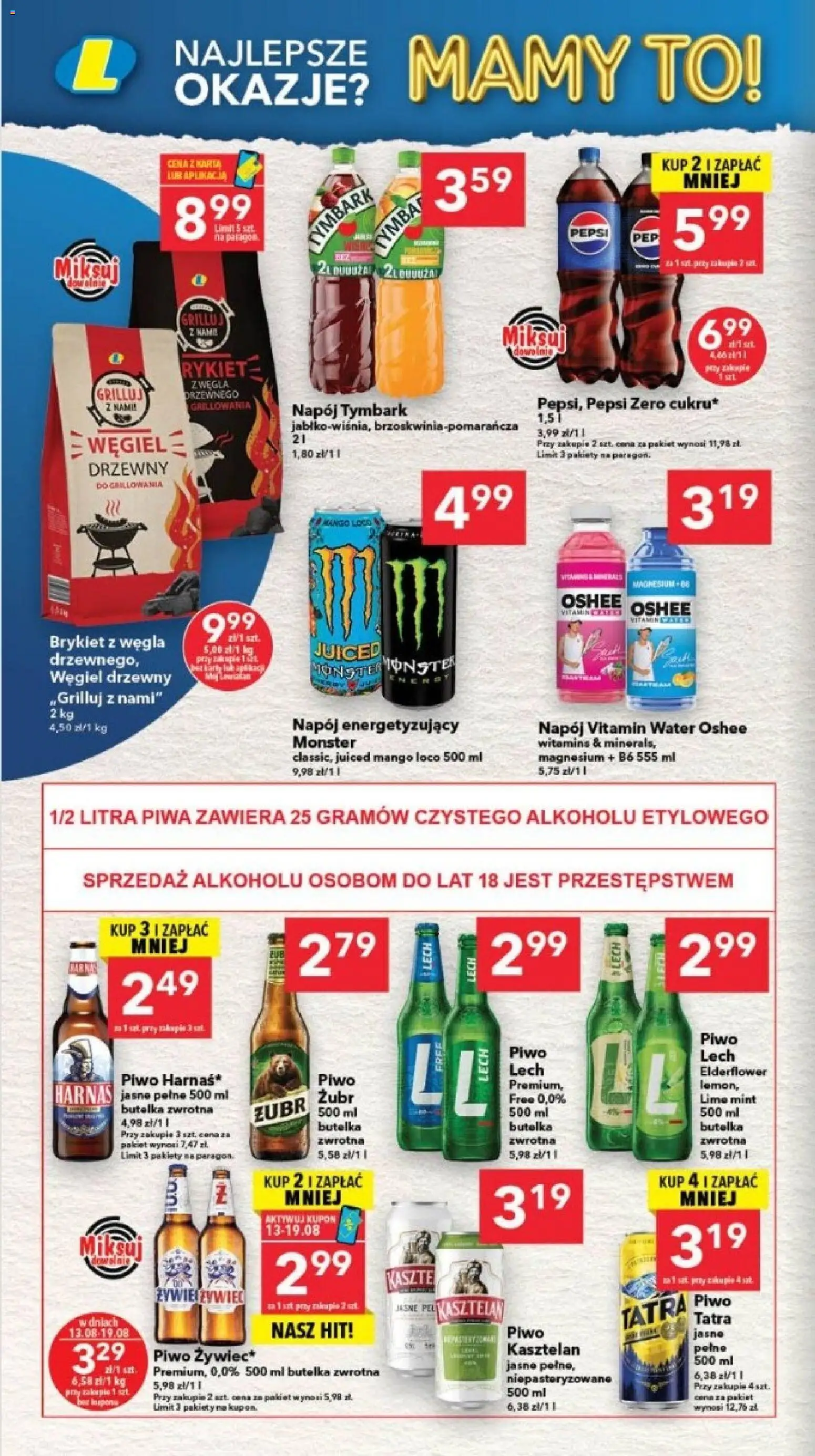 Lewiatan gazetka - Szczecin od 13.08.2026 | Strona: 6 | Produkty: Węgiel drzewny, Pepsi, Harnaś, Pepsi Zero