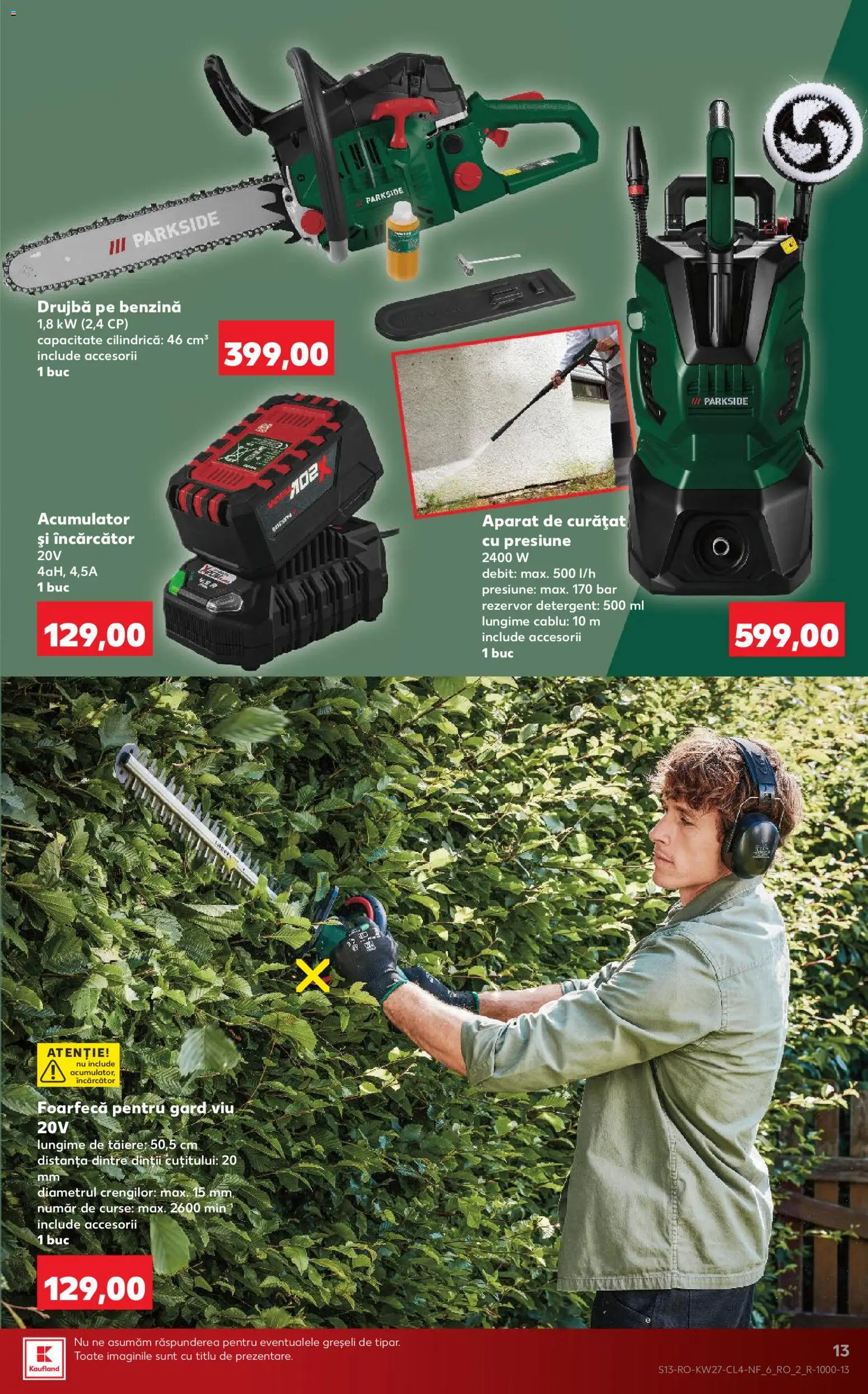 Noul catalog Kaufland – valabil de la 01.07.2026 | Pagină: 13 | Produse: Încărcător, Cablu, Detergent