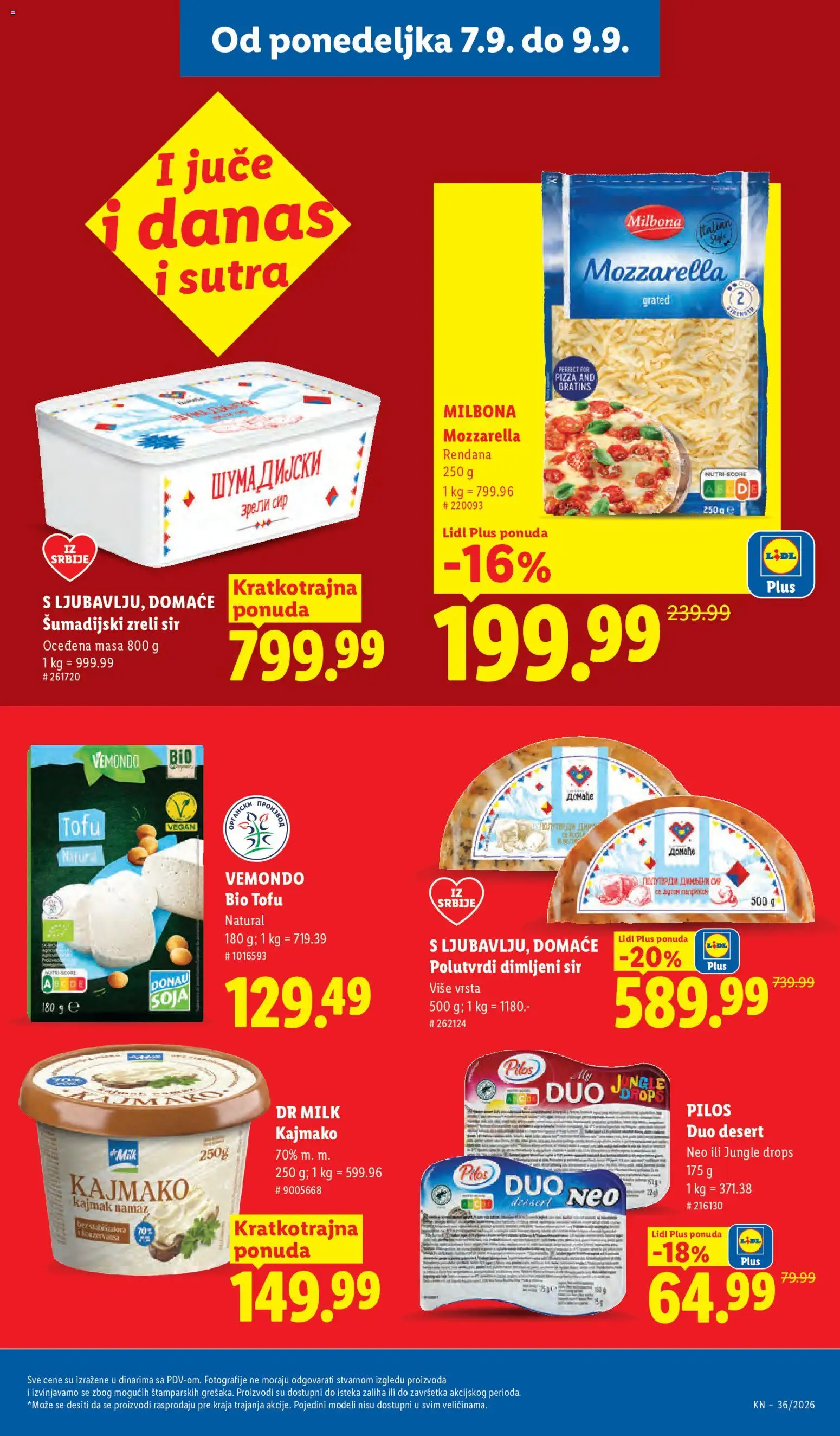 Lidl katalog - važi od 03.09.2026 | Strana: 115 | Proizvode: Tofu, Sir, Mozzarella, Dimljeni sir