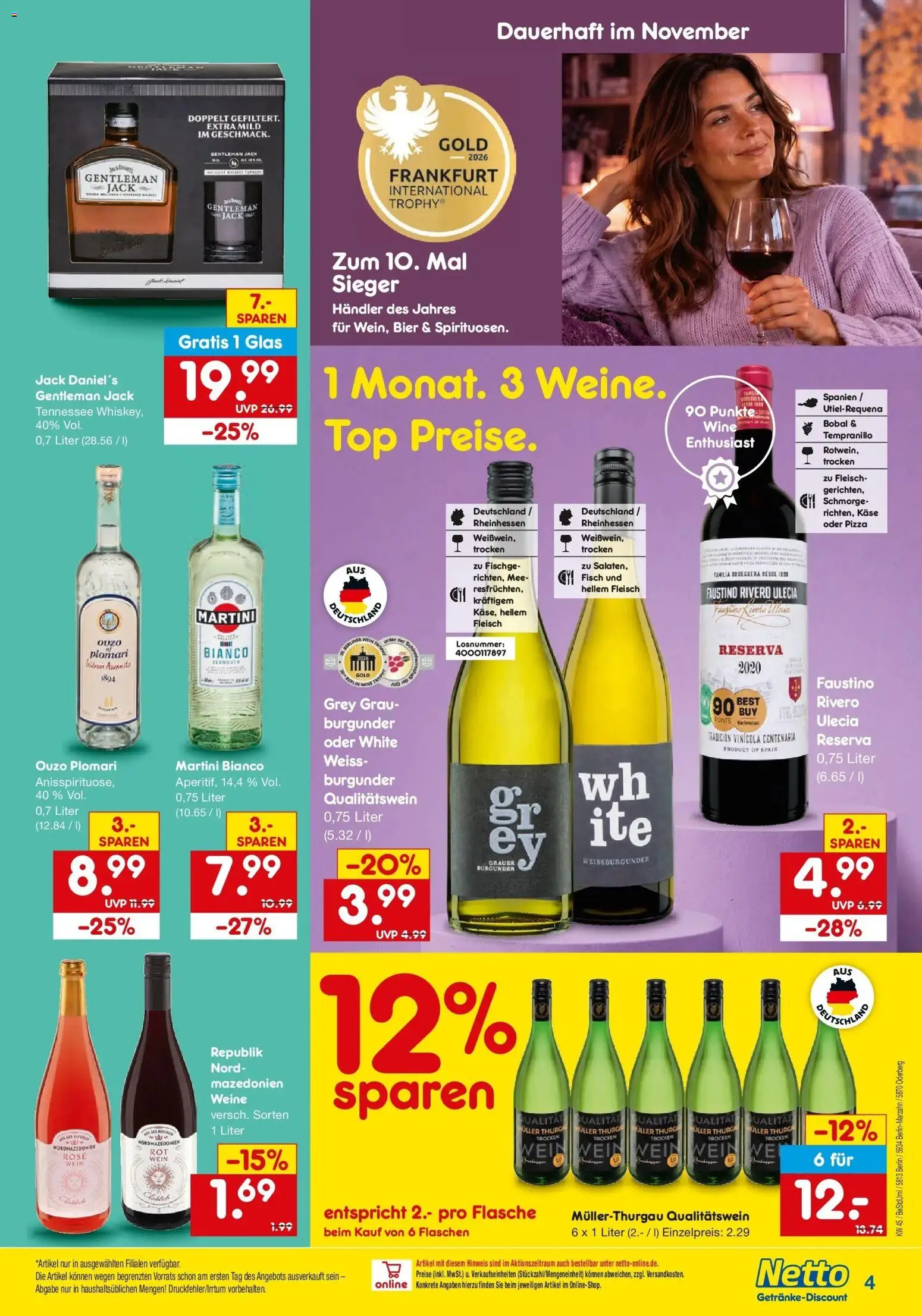 Netto Marken-Discount Prospekt Berlin – gültig ab 02.11.2026 | Seite: 4 | Produkte: Top, Fisch, Pizza, Fleisch