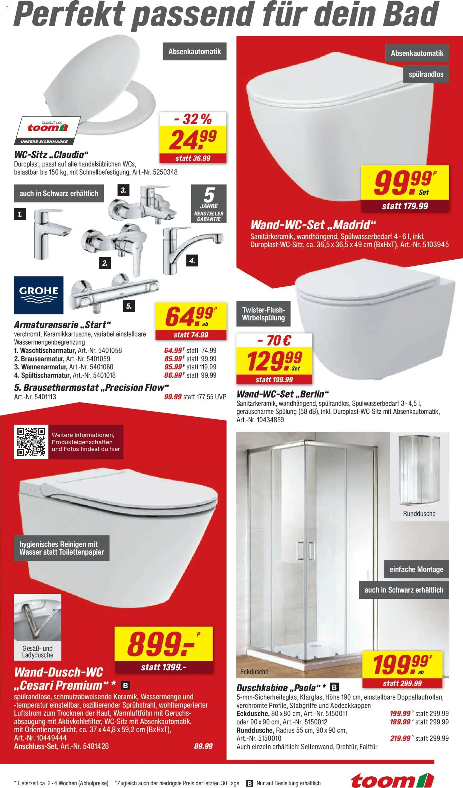 Toom Baumarkt Prospekt – gültig ab 15.08.2026 | Seite: 13 | Produkte: Bad, Spülung, Wasser, Toilettenpapier