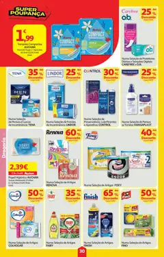 Pré-visualização Auchan folheto válido de 09/07/2026 | Página: 30 | Produtos: Papel higiénico, Fraldas, Cuecas