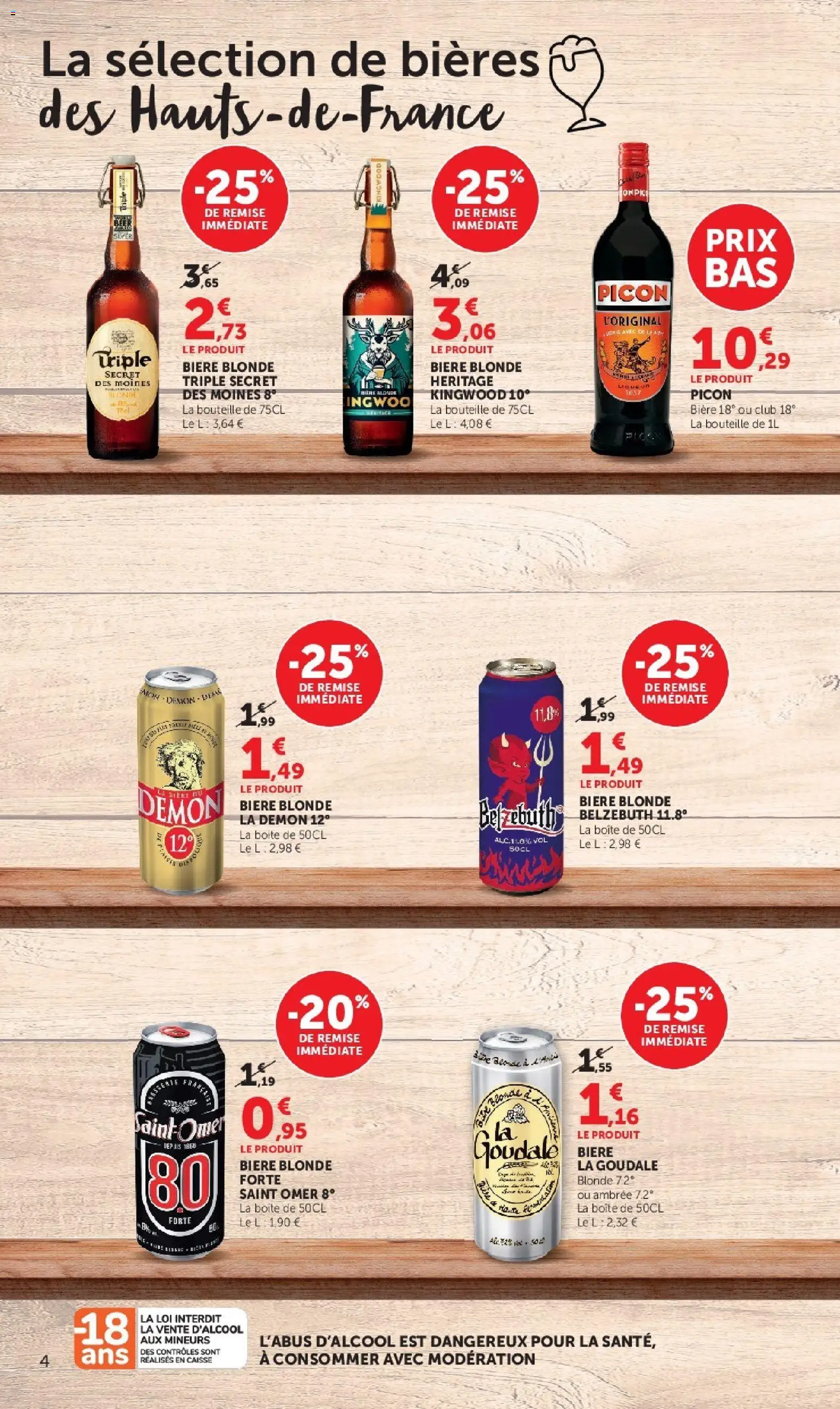 {H1} | Page: 4 | Produits: Goudale, Bière blonde, Bière, Thé