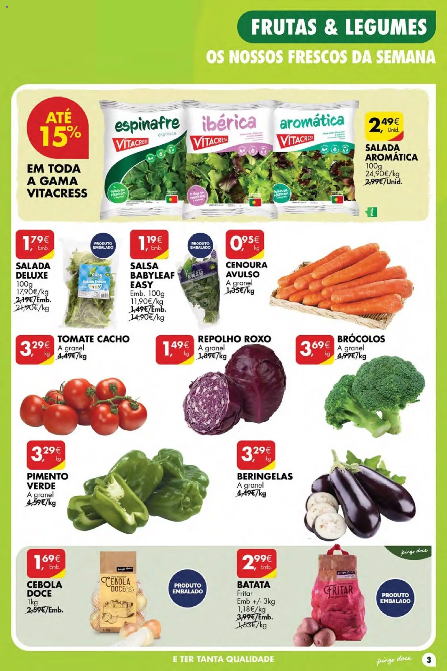 Pingo Doce Poupe Esta Semana Madeira │ válido de 11.06.2026 | Página: 3 | Produtos: Brócolos, Batata, Tomate, Salada
