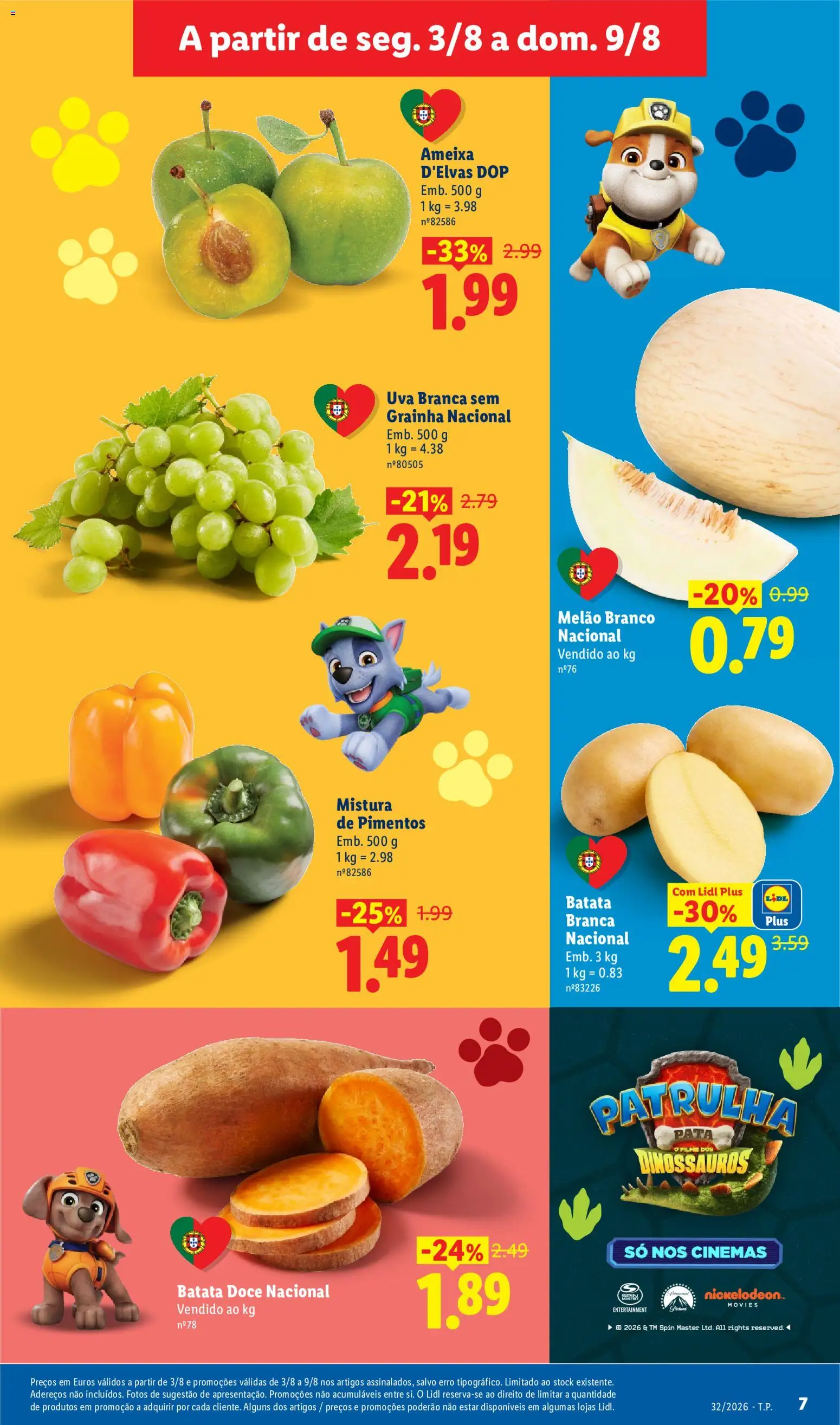 Lidl folheto │ válido de 03/08/2026 | Página: 7 | Produtos: Batata, Melão