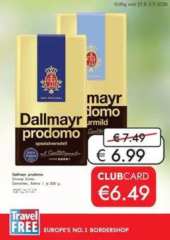 Travel FREE Dallmayr prodomo ab 21.08.2026 gültig