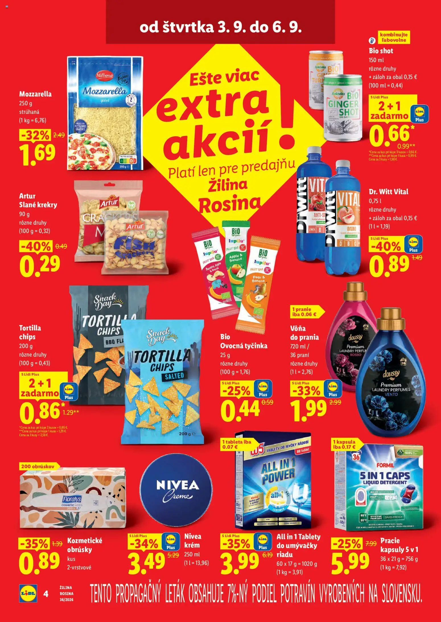 Nové Lidl akcie – leták je platný od 03.09.2026 | Strana: 4 | Produkty: Tablet, Mozzarella, Apple