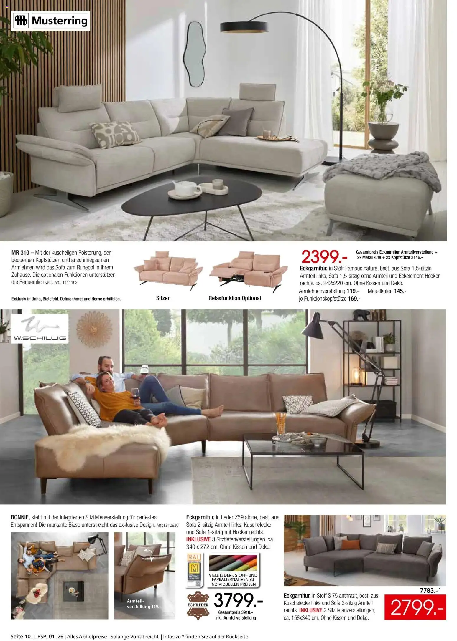 Zurbrüggen - Zurbrüggen: Polstermöbel Spezial (ab 26.10.2026) zum Blättern | Seite: 10 | Produkte: Hocker, Kissen, Sofa