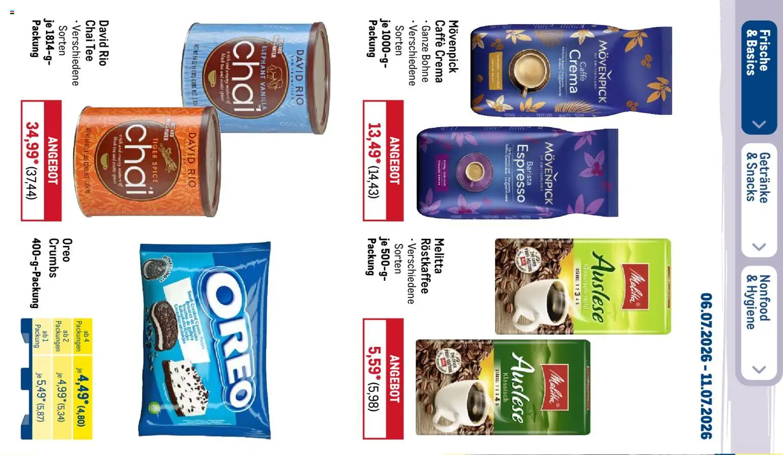 Metro Prospekt – gültig ab 06.07.2026 | Seite: 22 | Produkte: Melitta, Tee