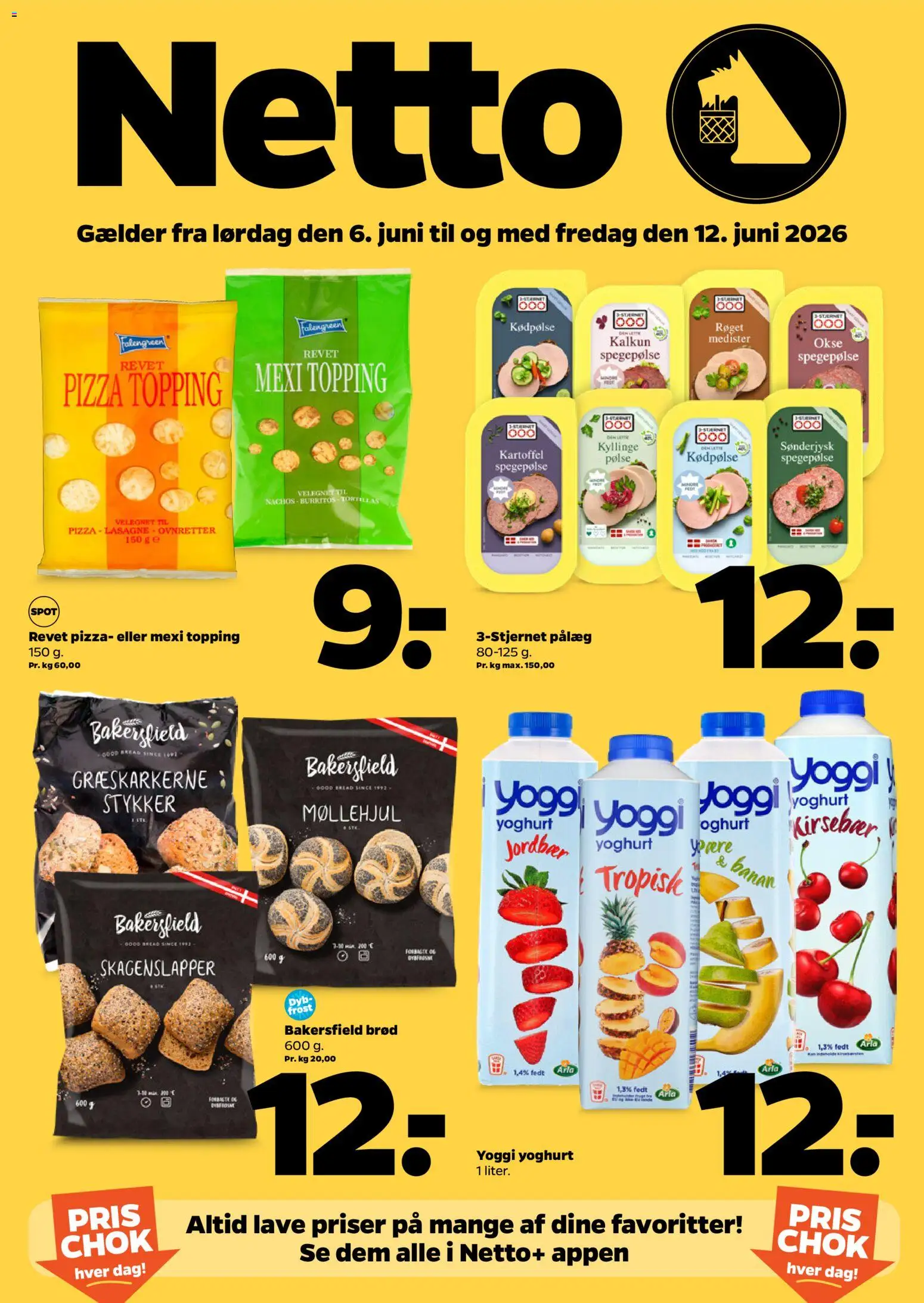 Netto tilbudsavis – gyldig fra 05.06.2026 | Side: 1 | Produkter: Yoghurt, Brød, Kirsebær, Carpete