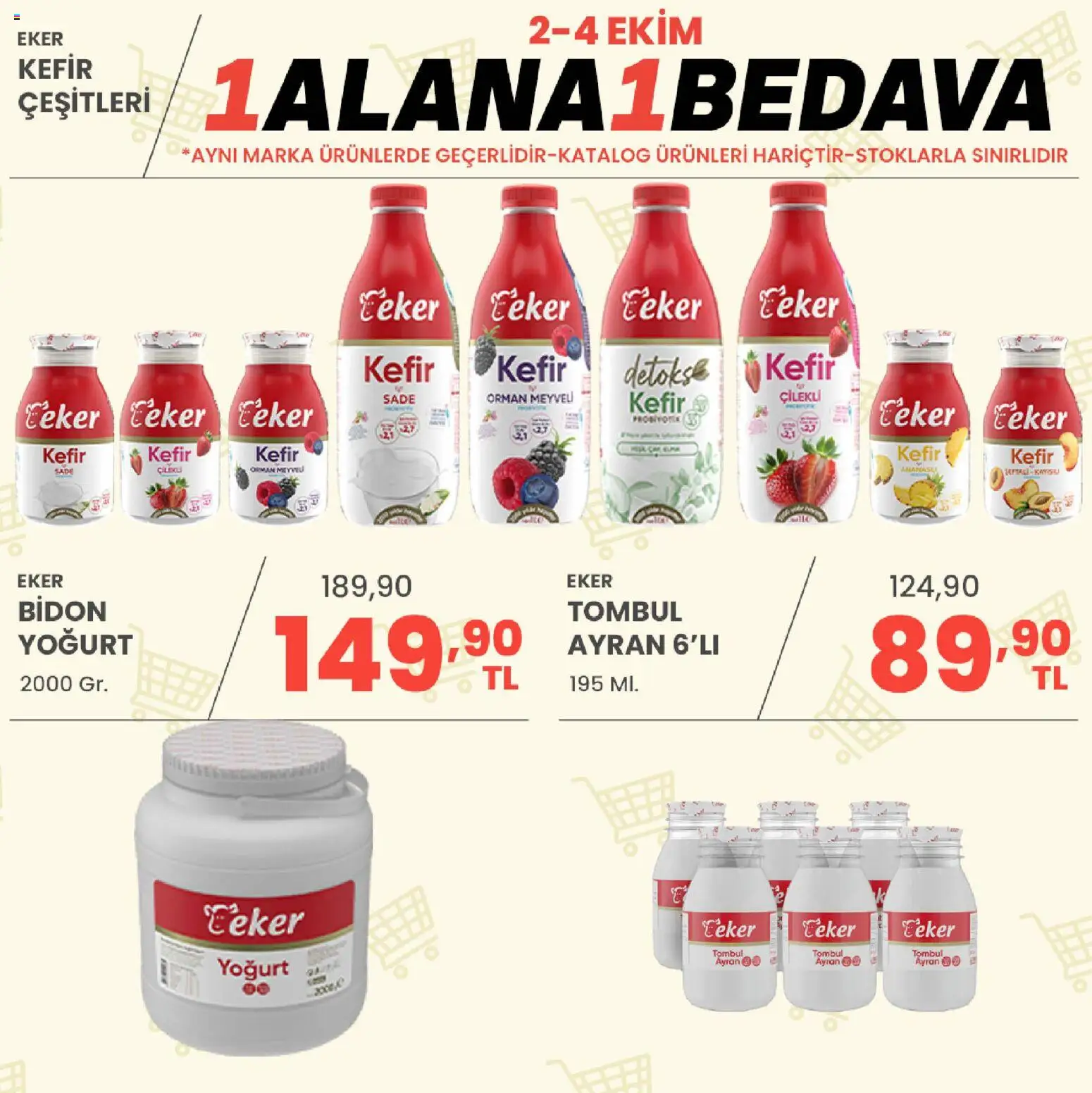 Sarıyer Katalog - 02 Ekim 2026 tarihinden itibaren geçerlidir | Sayfa: 15 | Ürünler: Kefir, Yoğurt, Şeker