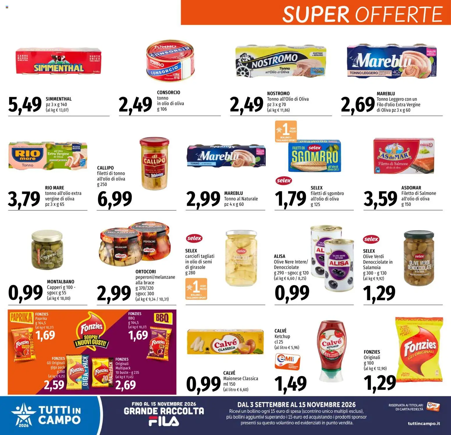 Volantino EMI del 17/09/2026 | Pagina: 10 | Prodotti: Salmone, Filetto di salmone, Ketchup, Tonno al naturale