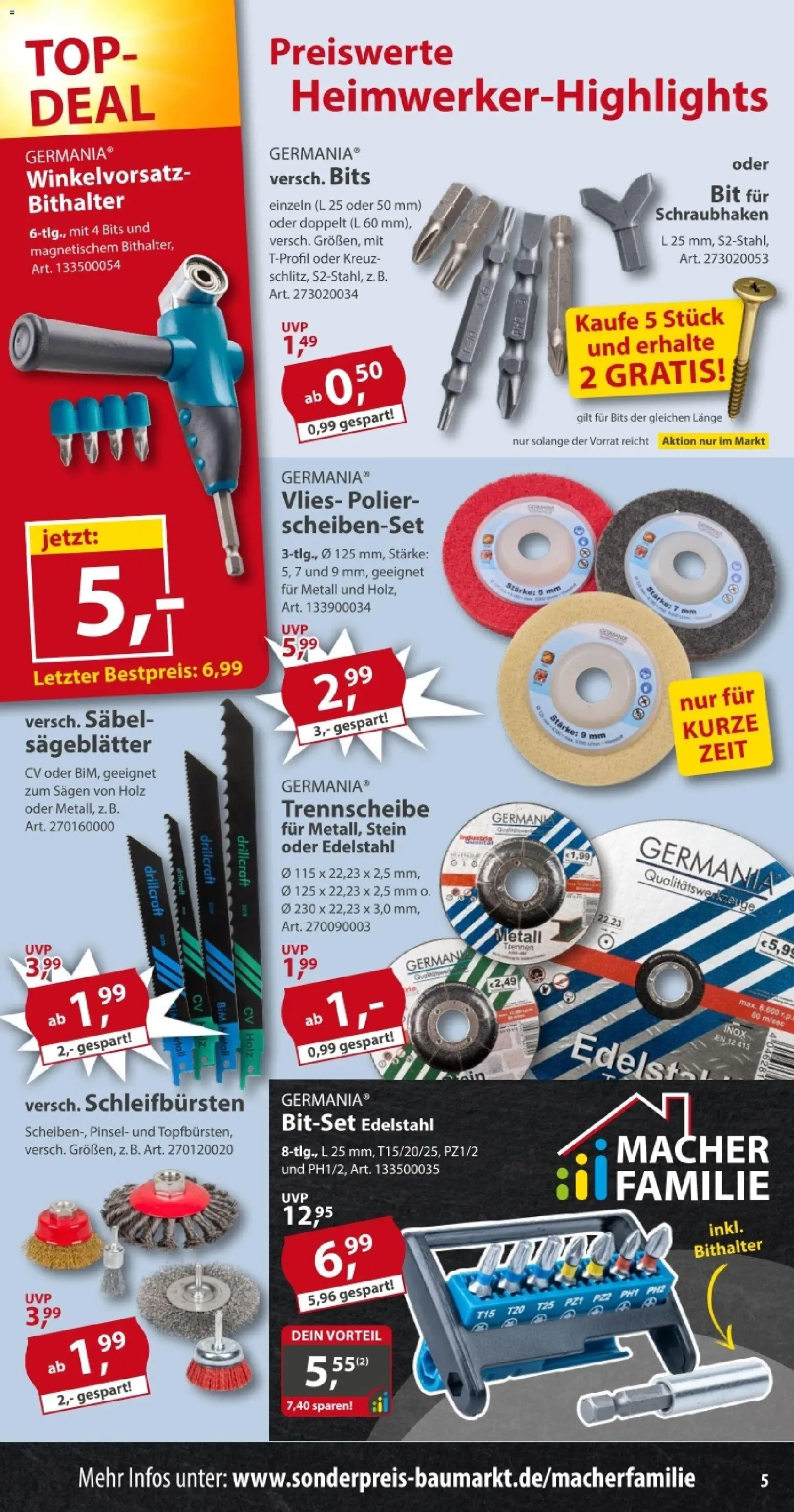 Sonderpreis Baumarkt Prospekt – gültig ab 01.08.2026 | Seite: 5 | Produkte: Top, Pinsel