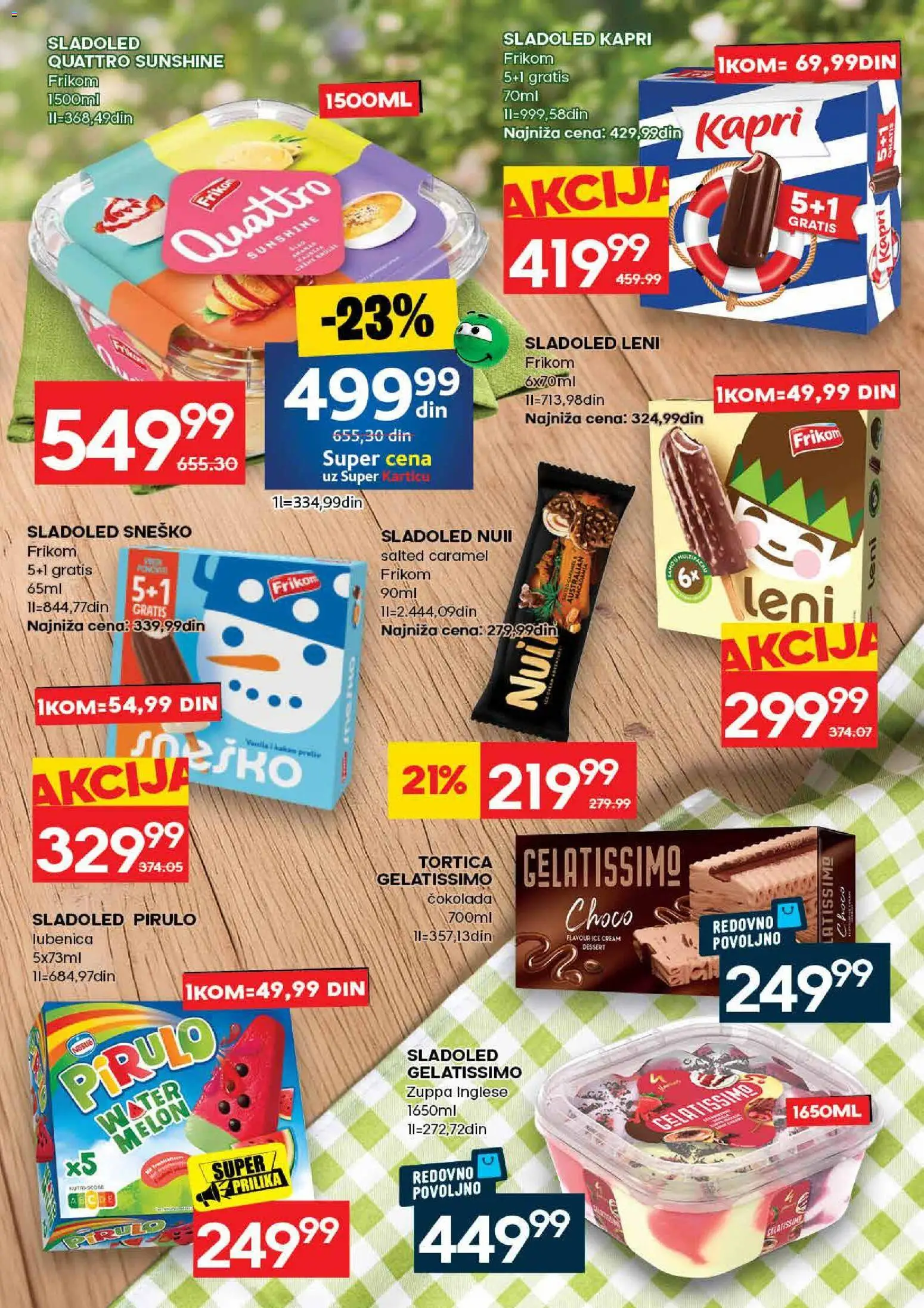 Mercator katalog - važi od 25.06.2026 | Strana: 13 | Proizvode: Sladoled, Lubenica, Čokolada