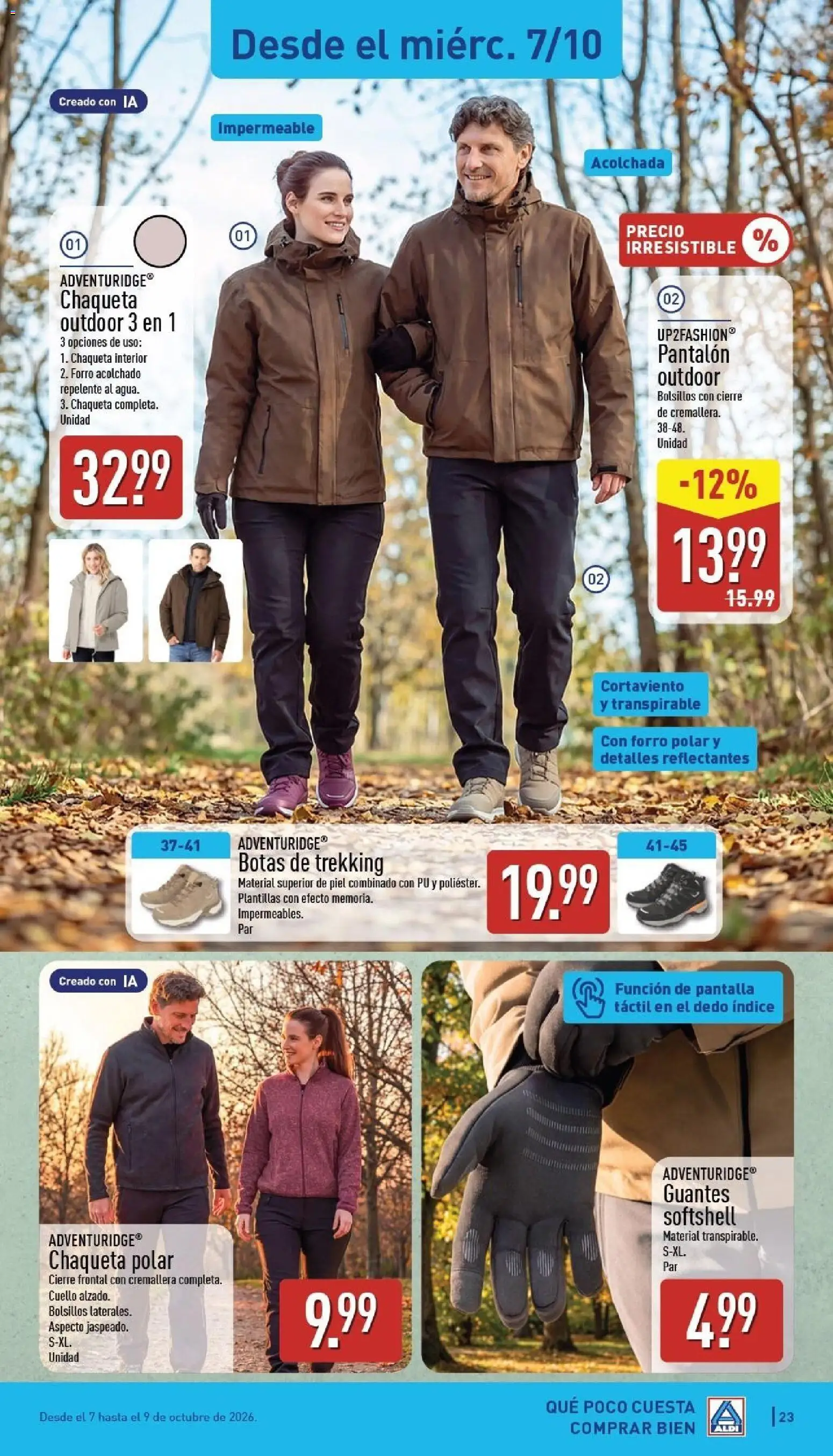 Aldi folleto Baleares │ válido desde el 05/10/2026 | Página: 23 | Productos: Chaqueta, Botas, Guantes
