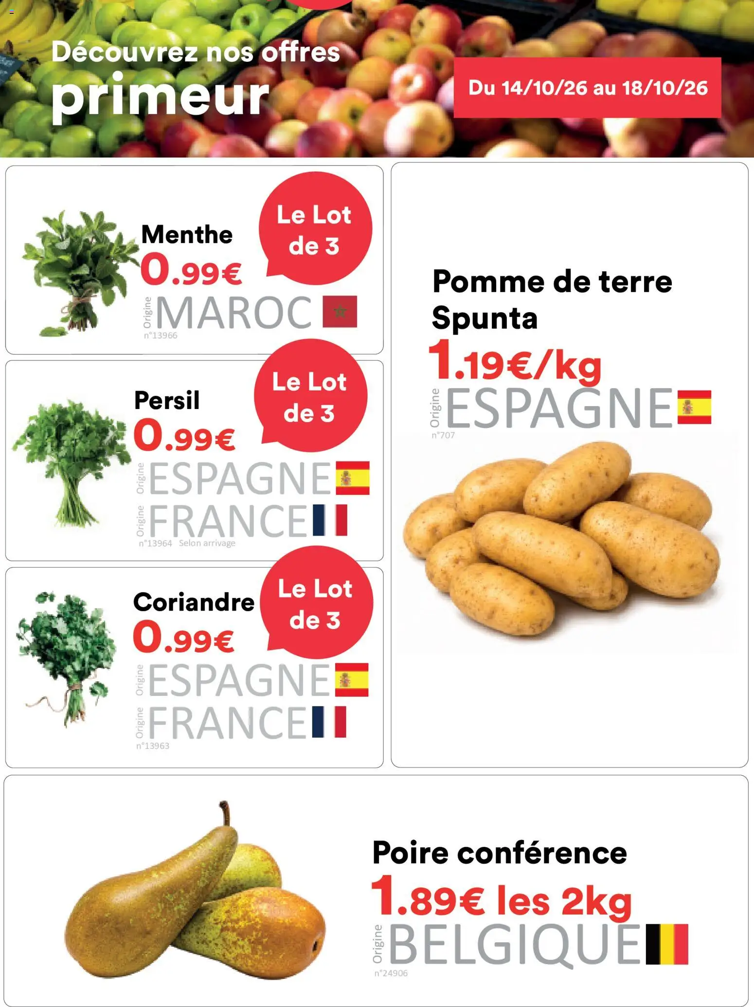 {H1} | Page: 3 | Produits: Menthe, Poire, Persil, Coriandre