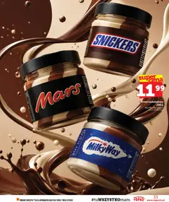 Pogląd oferty "Topaz gazetka" - ważna od 24.09.2026 | Strona: 33 | Produkty: Krem czekoladowy, Snickers, Krem