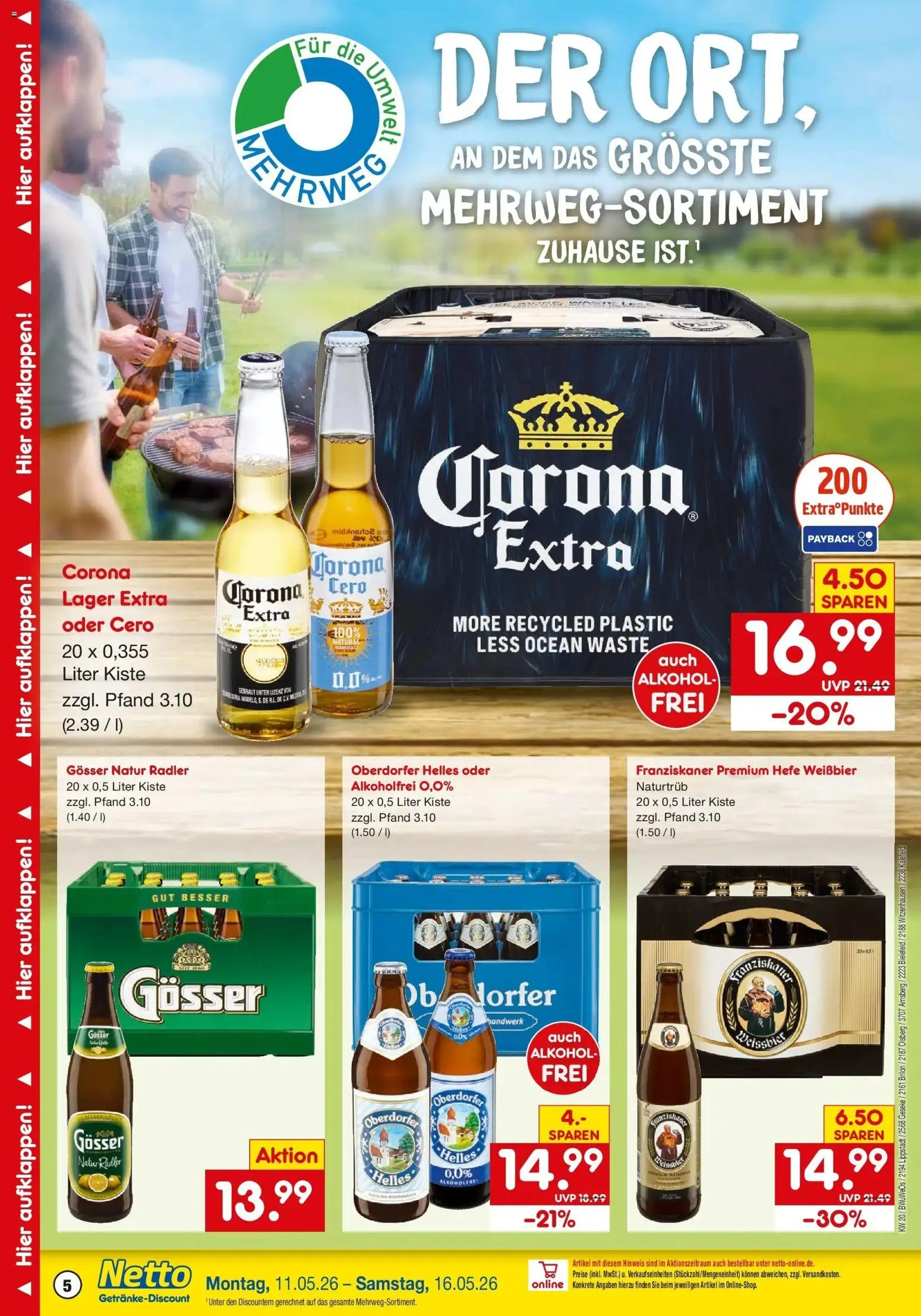 Netto Marken-Discount Prospekt Geseke	 – gültig ab 10.05.2026 | Seite: 5 | Produkte: Franziskaner, Weißbier, Radler, Hefe weissbier