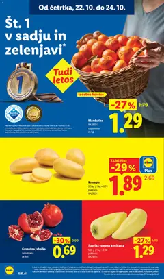 Lidl katalog akcije – veljaven od 22.10.2026 | Stran: 4 | Izdelki: Paprika, Kos, Mandarine, Krompir