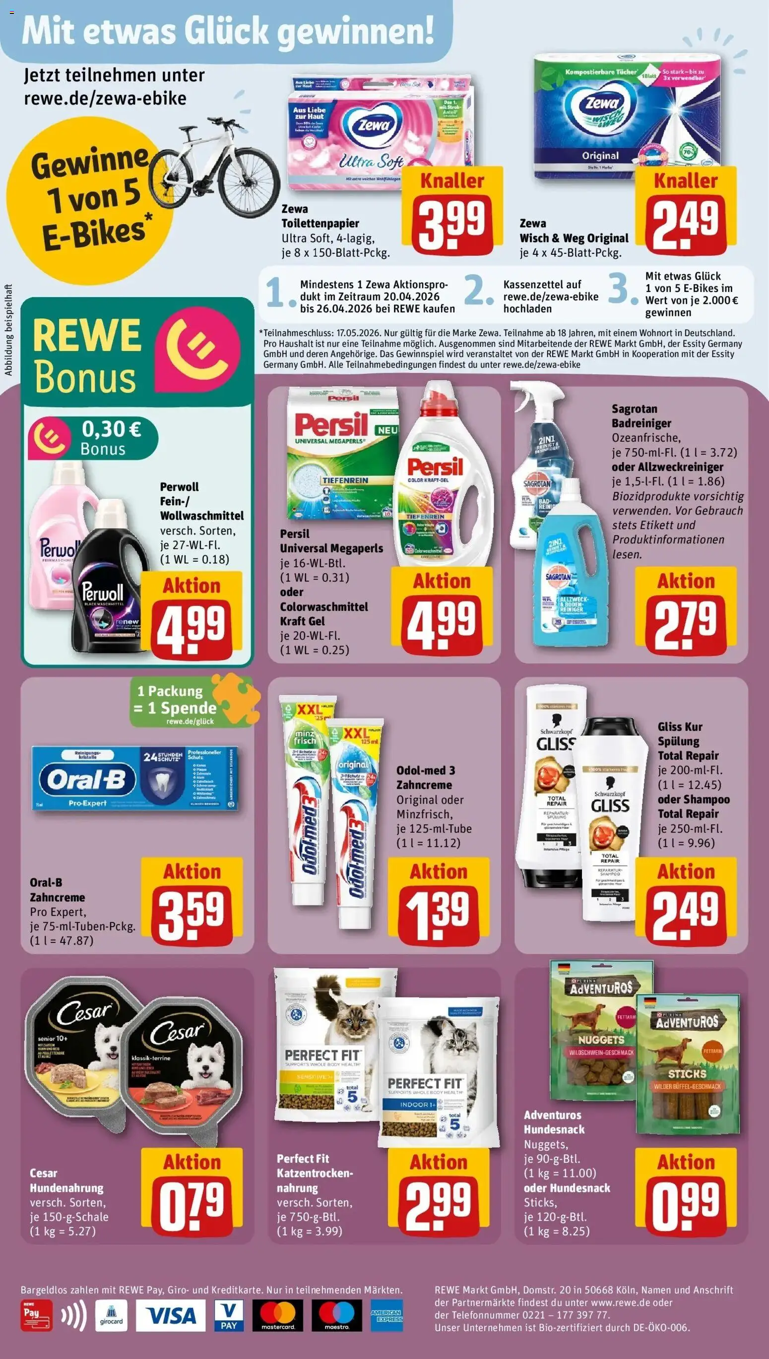 Rewe Prospekt Mettlach / Orscholz	 – gültig ab 20.04.2026 | Seite: 34 | Produkte: Bad, Zewa, Persil, Toilettenpapier