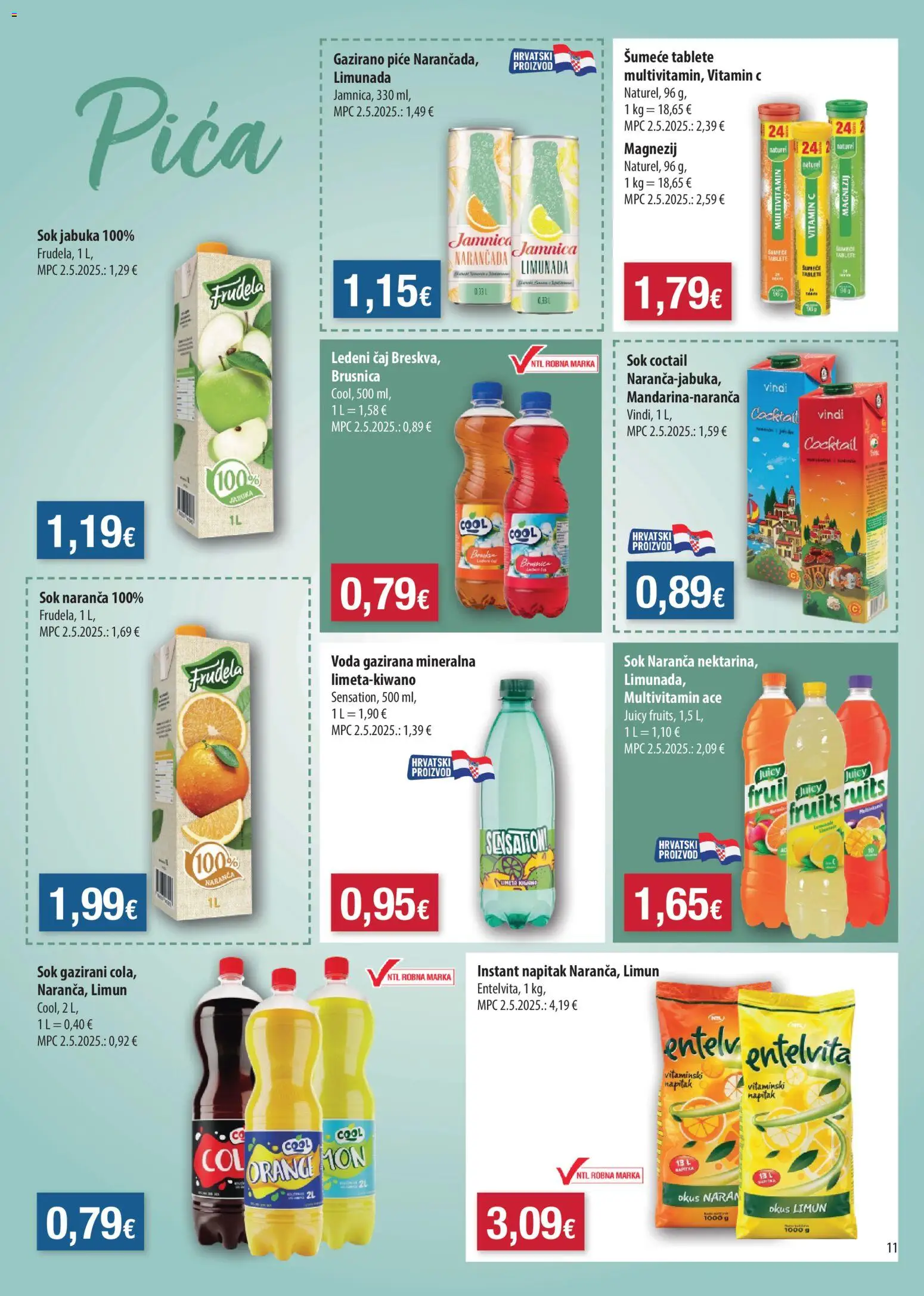 NTL katalog | vrijedi od 14.10.2026 | Stranica: 11 | Proizvodi: Sok, Napitak, Multivitamin, Brusnica