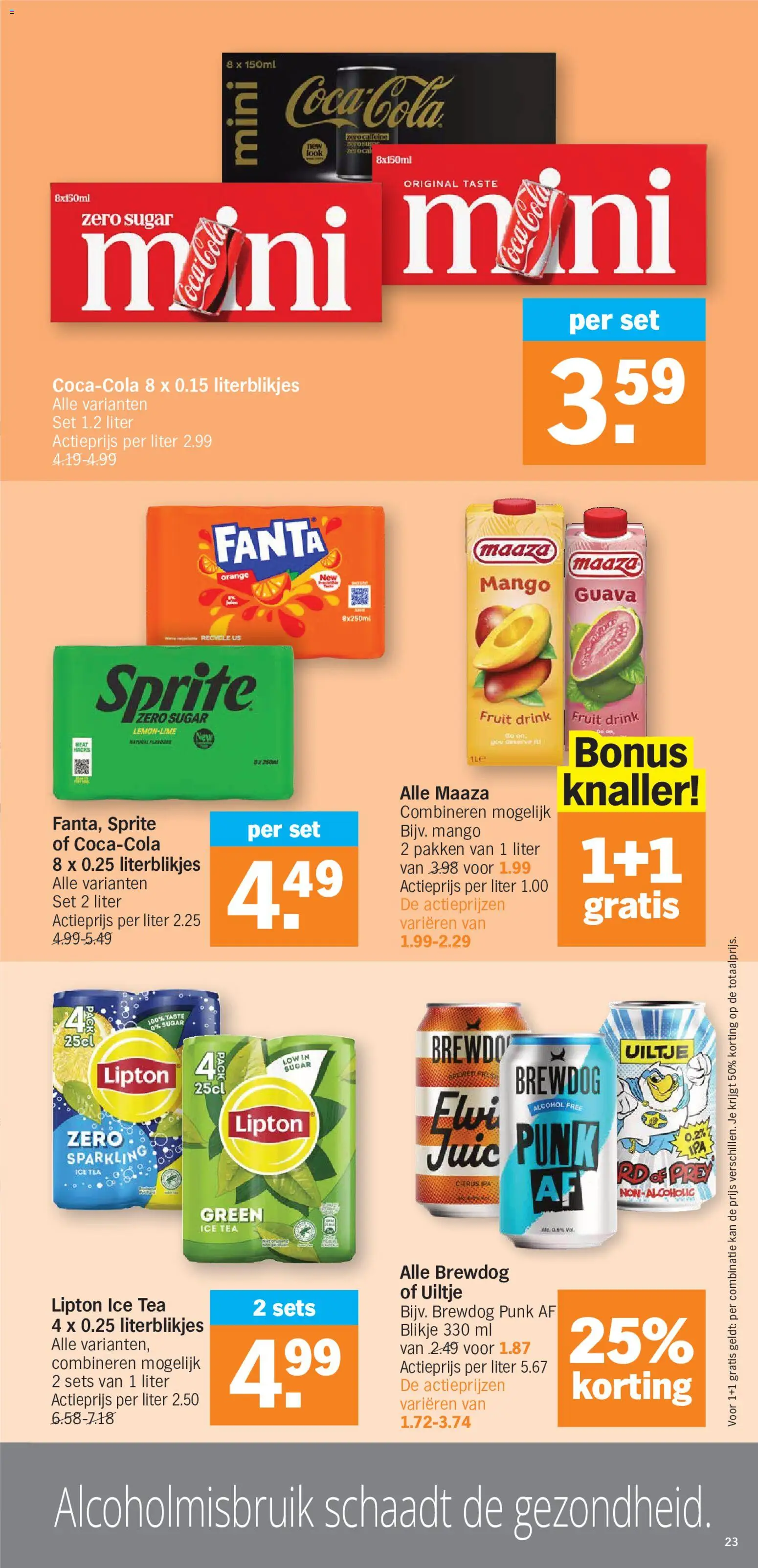 {H1} | Pagina: 23 | Producten: Coca Cola, Sprite, Fruit, Mango
