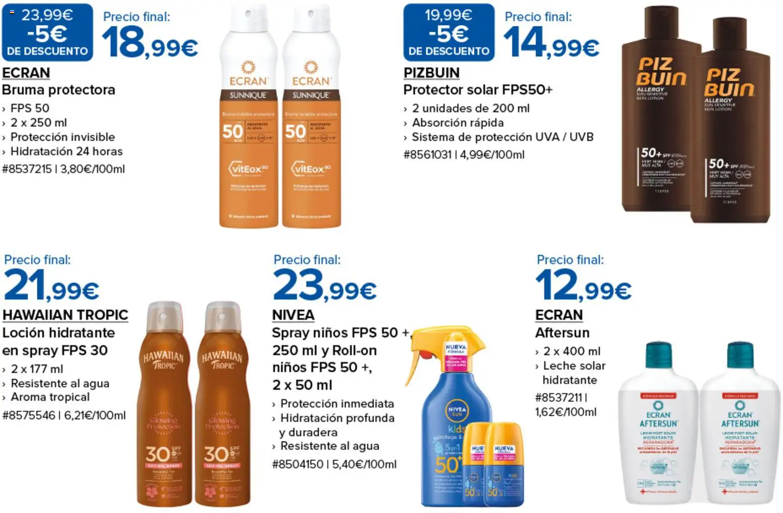 Costco Cuidado Beleza │ válido desde el 08/07/2026 | Página: 6 | Productos: Protector solar, Leche